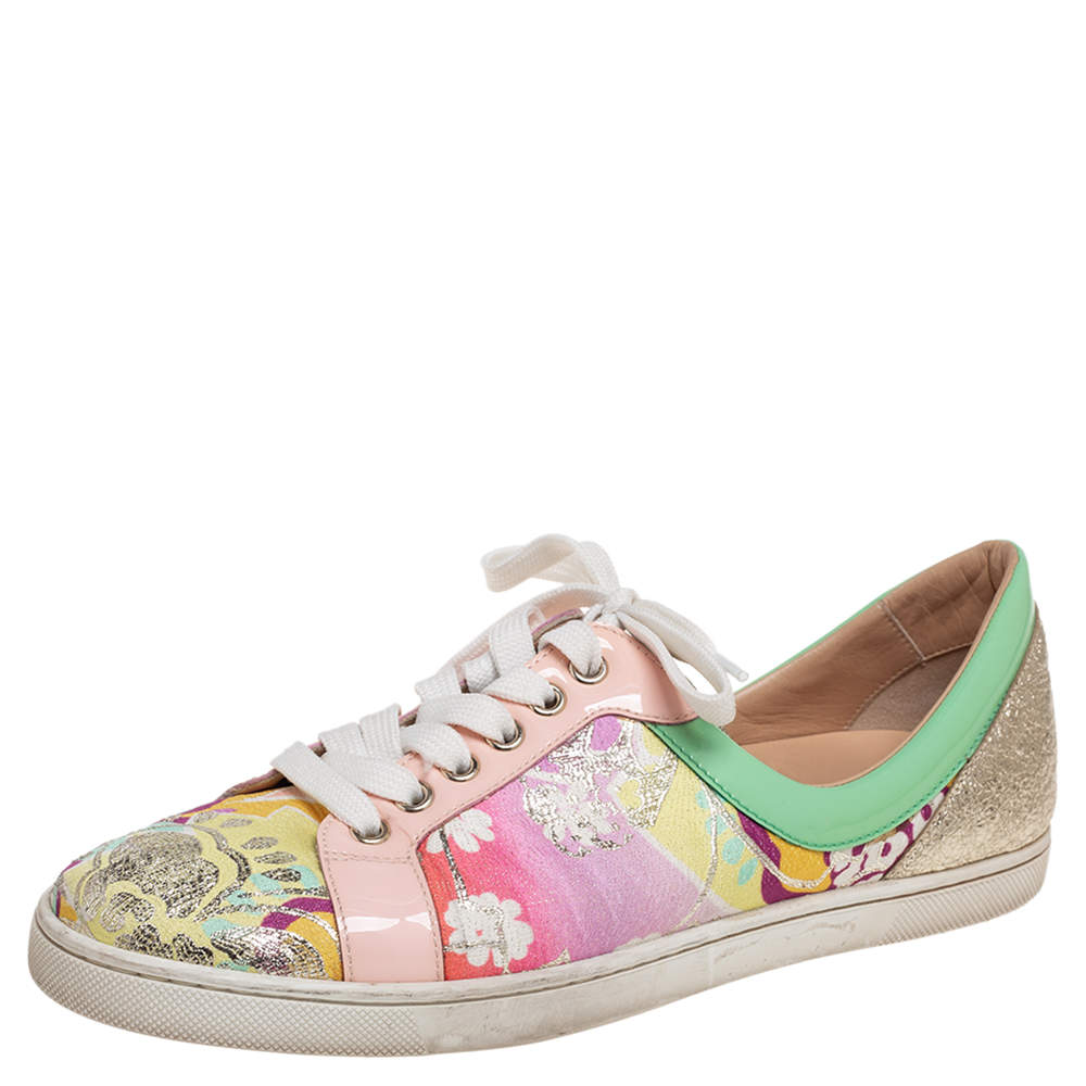 Christian Louboutin Multicolor Floral Printed Fabric, and