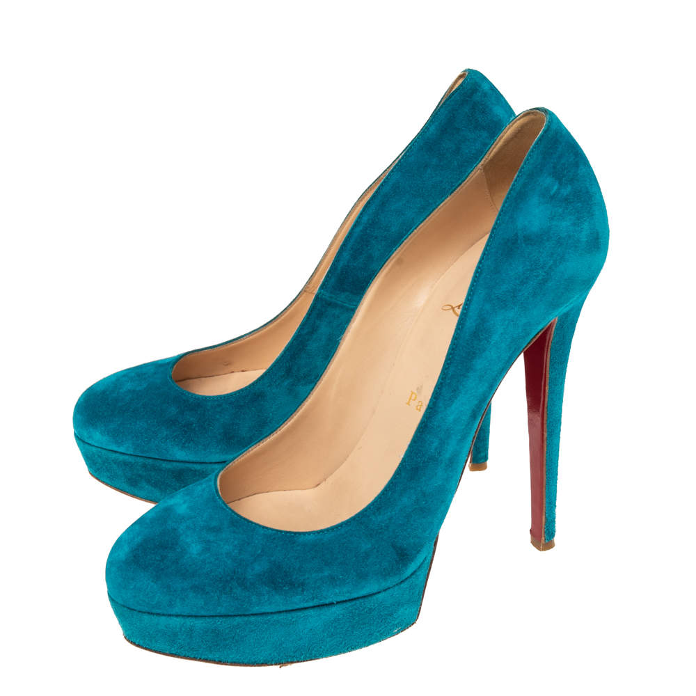 Christian Louboutin, Shoes, Christian Louboutin Bianca Navy Blue Suede  395