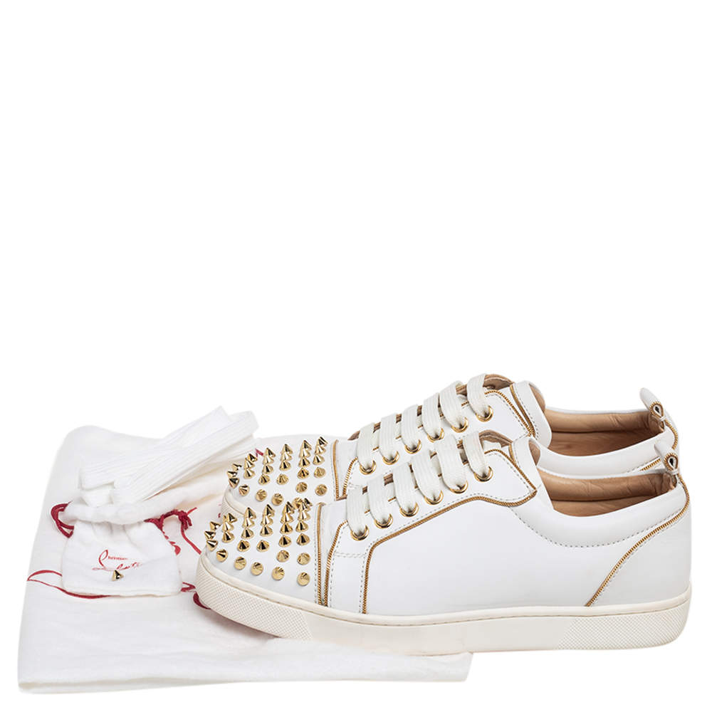 Christian louboutin outlet white and gold