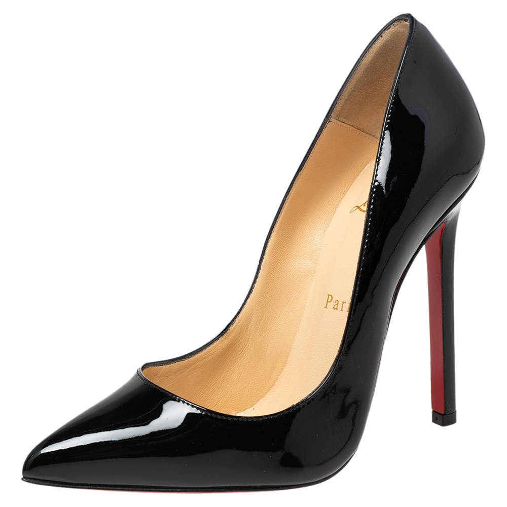 Christian Louboutin Black Patent Leather Pigalle Pumps Size 36 ...