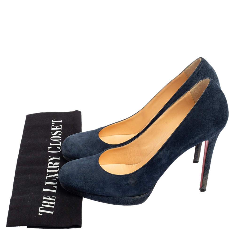 Louis Vuitton Blue suede pointed toe pumps - size EU 36.5 ref.986837 - Joli  Closet