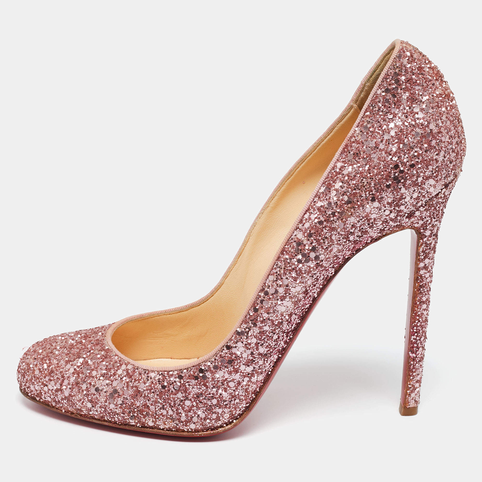 louboutin pink glitter