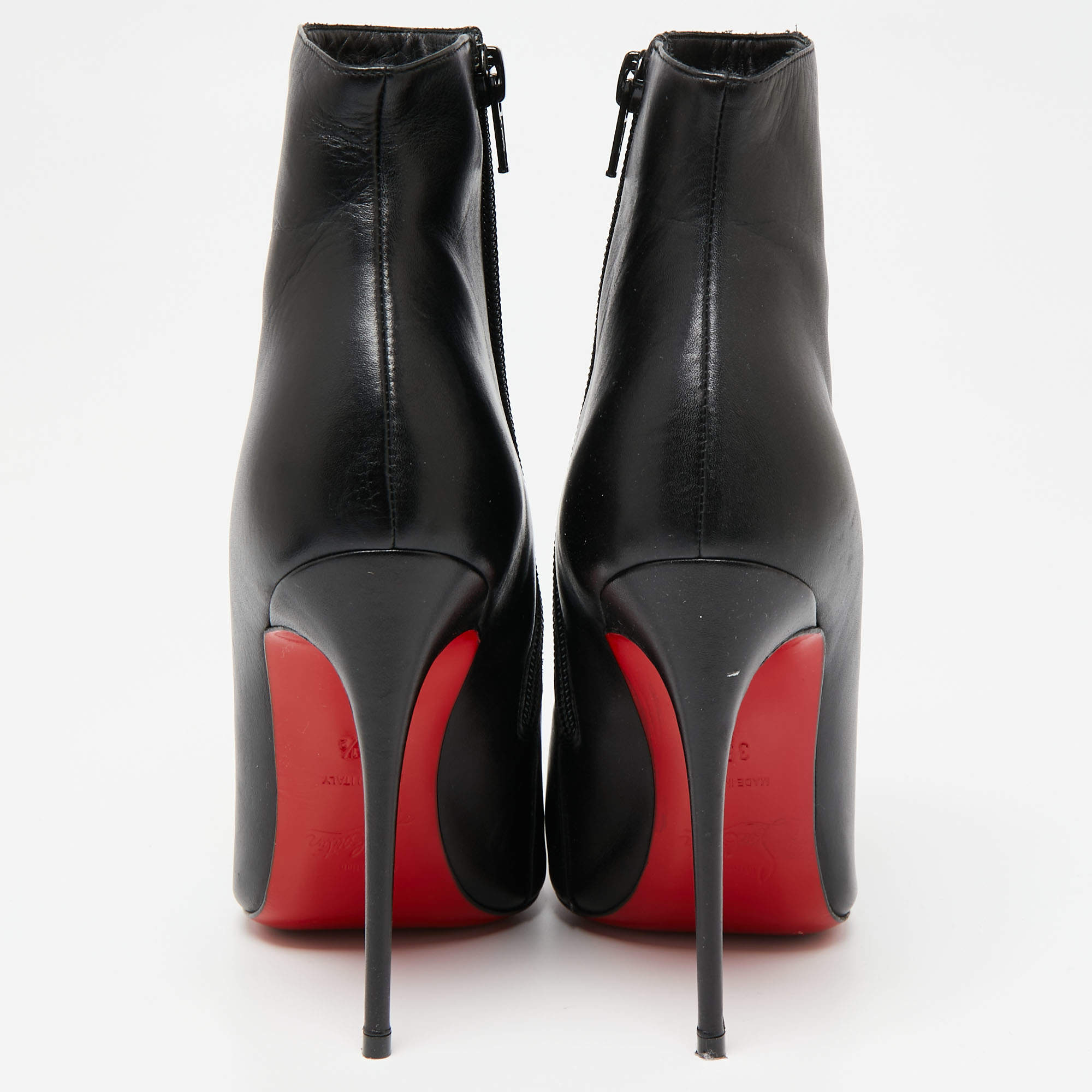 Christian Louboutin Black Leather Calamijane Pointed Toe Length