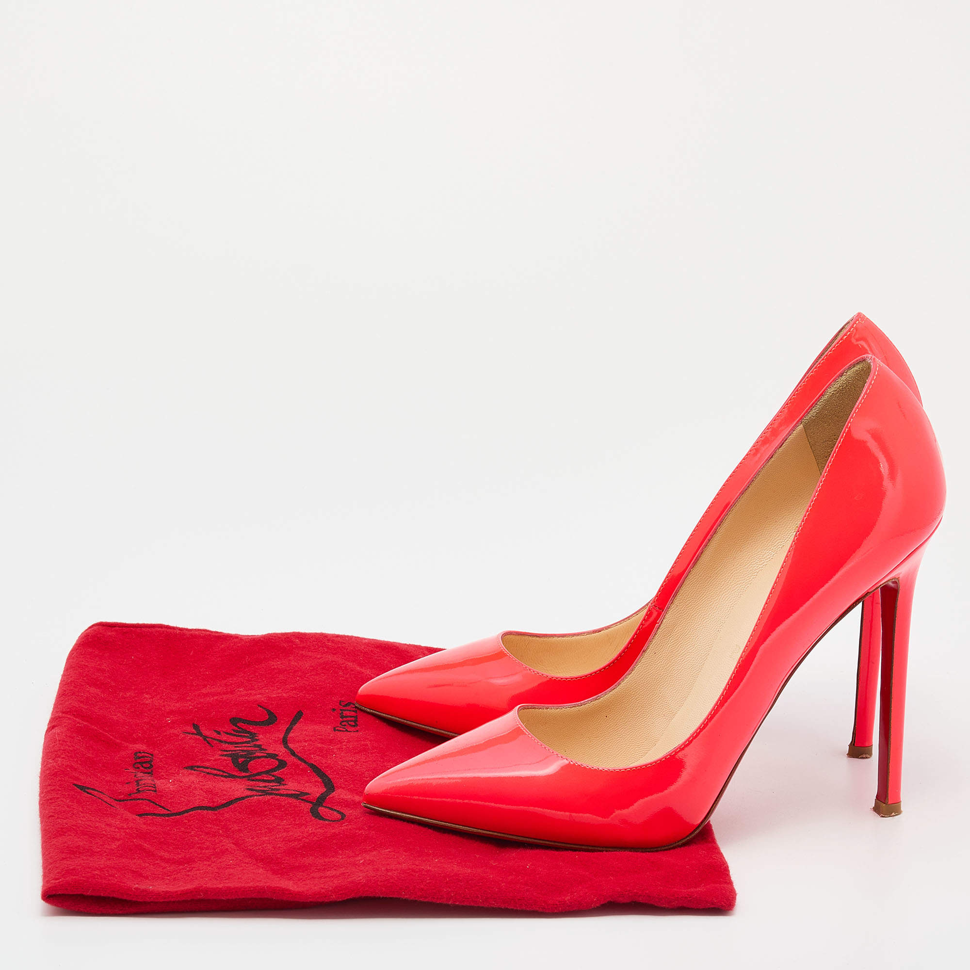 CHRISTIAN LOUBOUTIN Patent So Kate Pumps in Fire Coral (36.5) - More Than  You Can Imagine