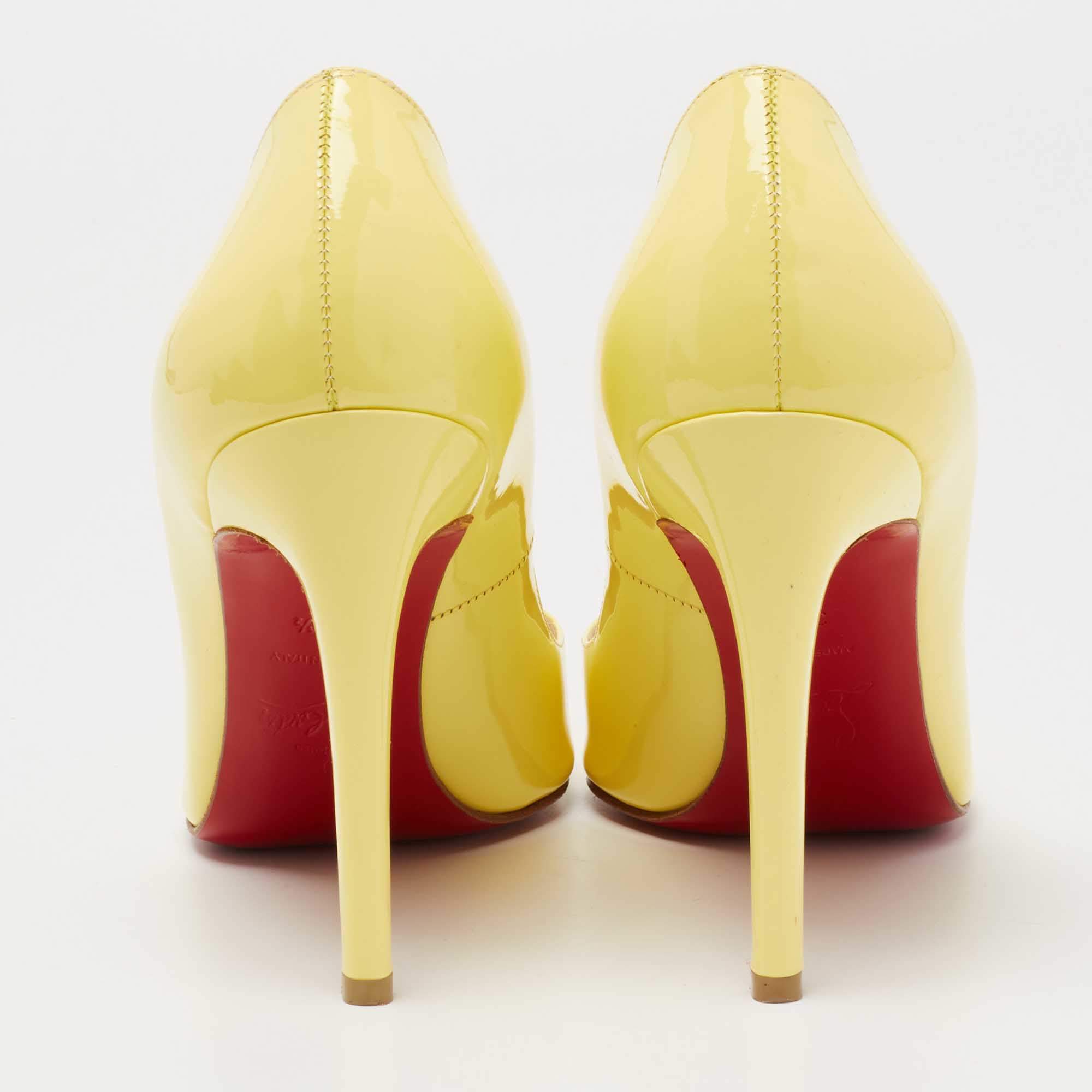 Louboutin yellow pumps best sale