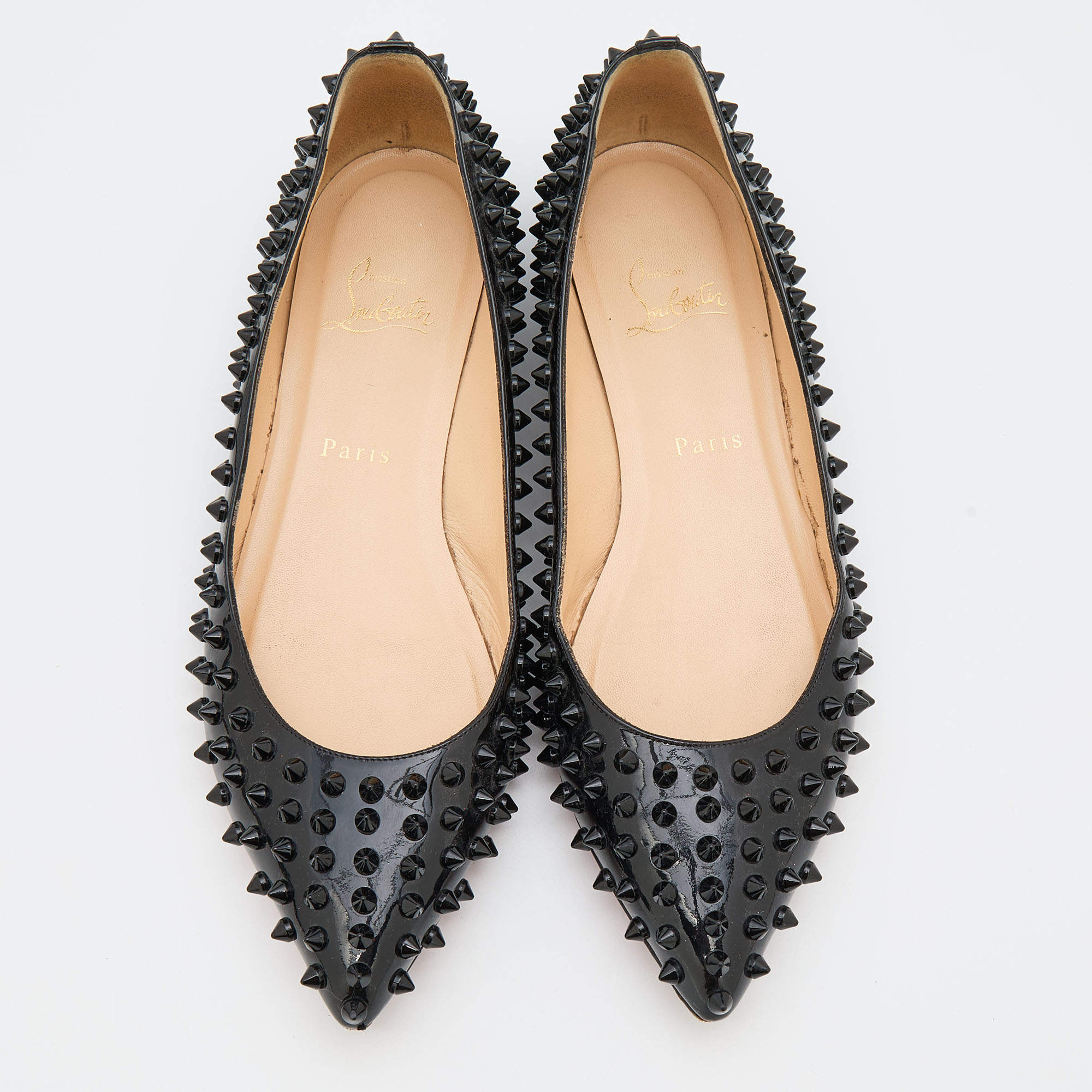 Christian Louboutin Pigalle Spiked Ballerina Flats All Black [flats_019] -  £72.04 : louis vuitton outlet