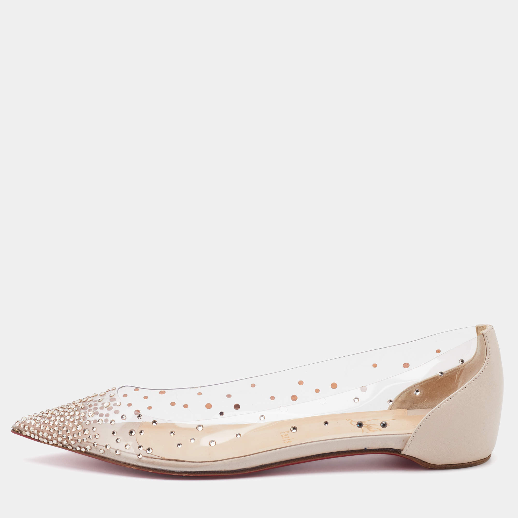 louboutin heels transparent
