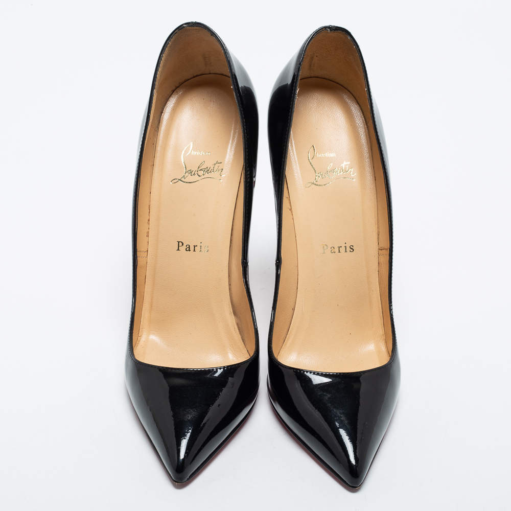 Christian Louboutin Black Patent Leather/Leopard Print Pony Hair Pigalle  Bow Pumps Size 10/40.5 - Yoogi's Closet