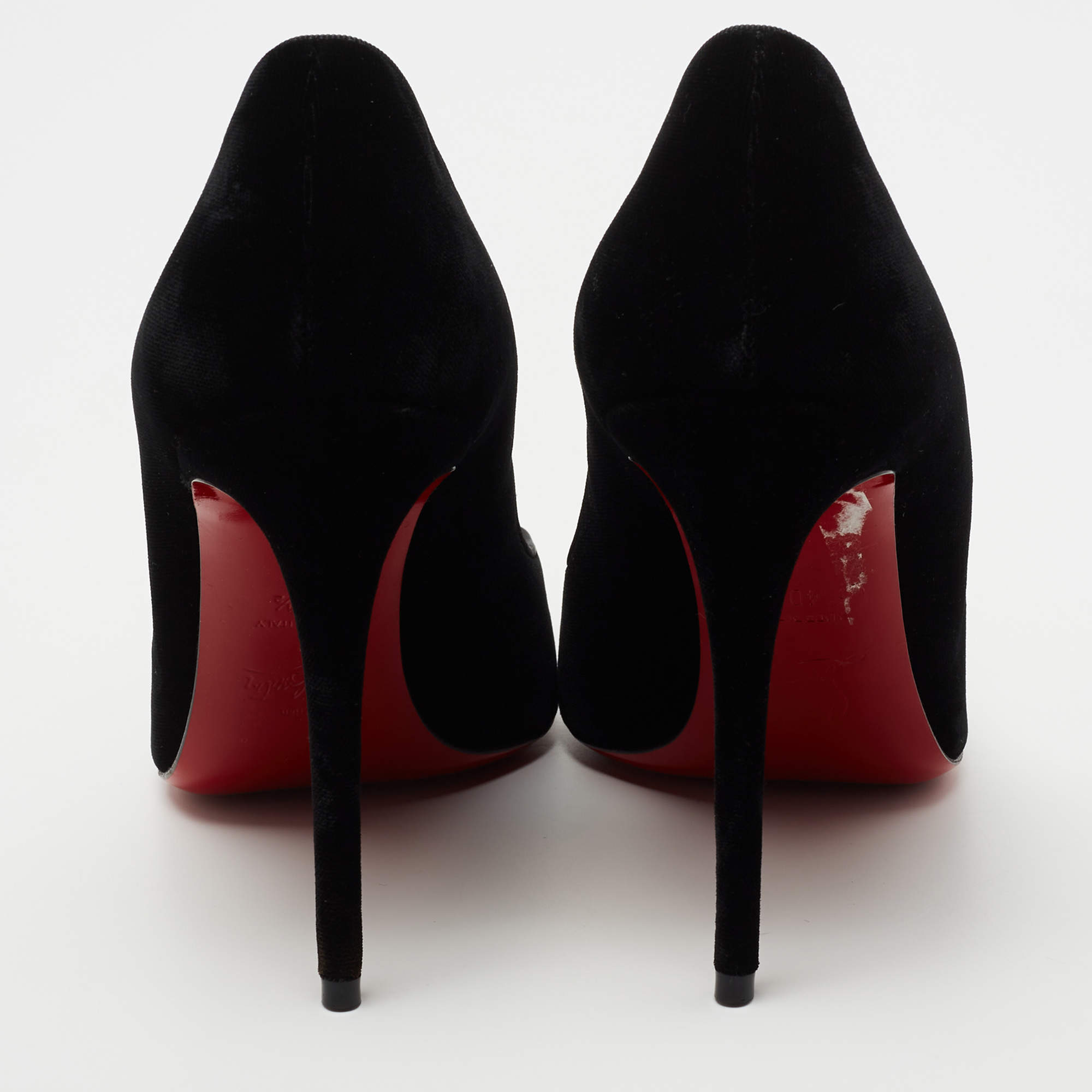 Christian Louboutin Black Velvet Diva Cora Pumps Size 40.5 Christian  Louboutin