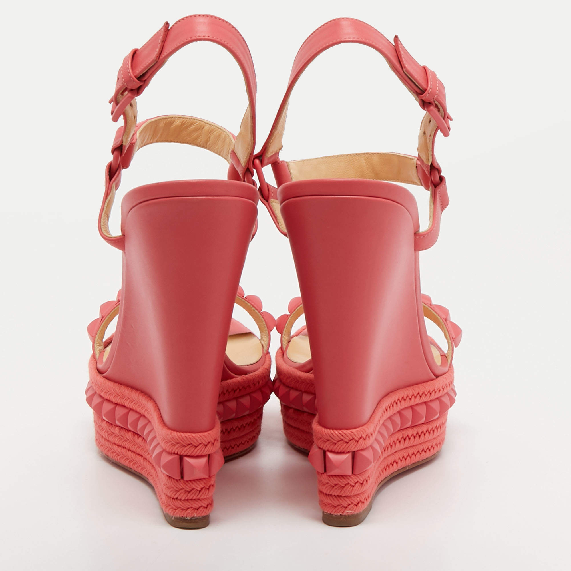 Louboutin wedges pink best sale