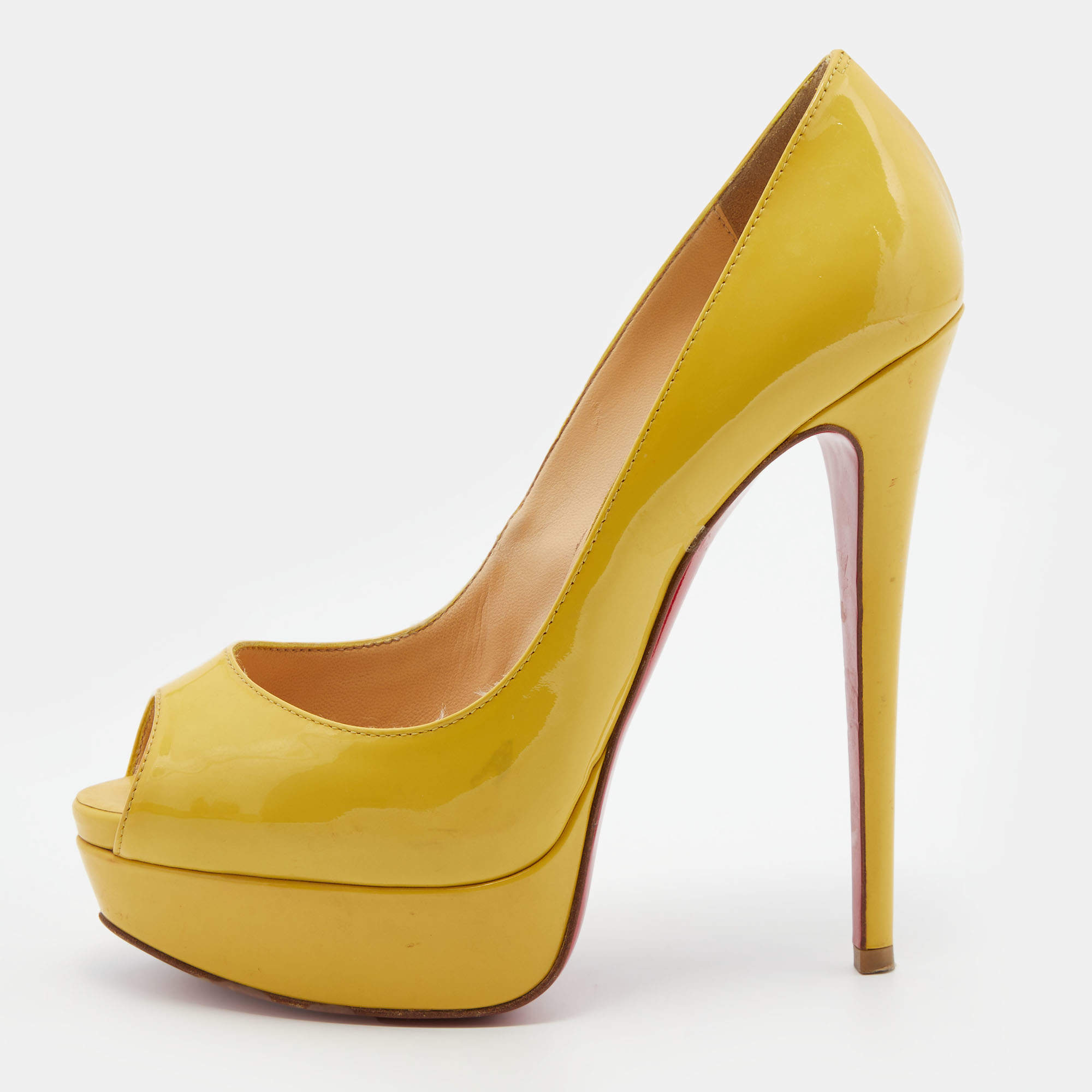 Yellow platform hot sale heels