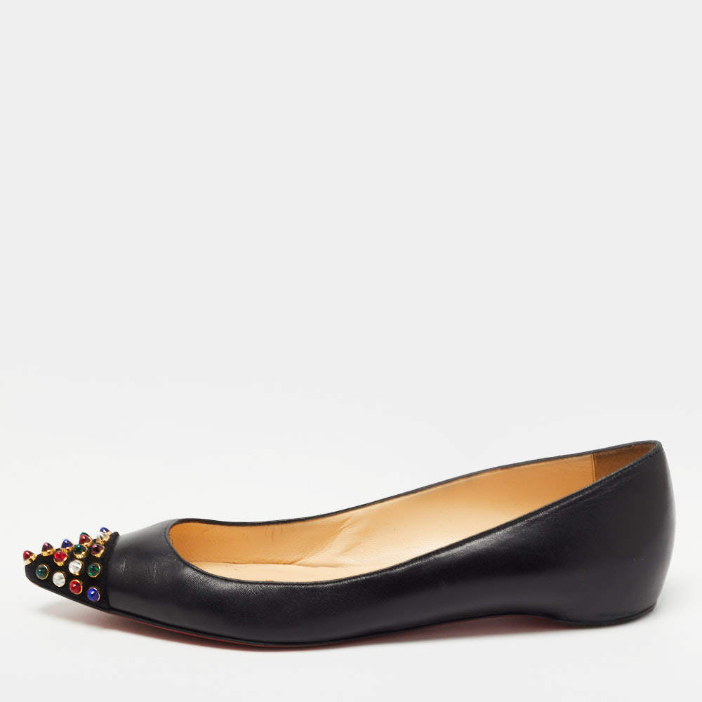 luxury black flats