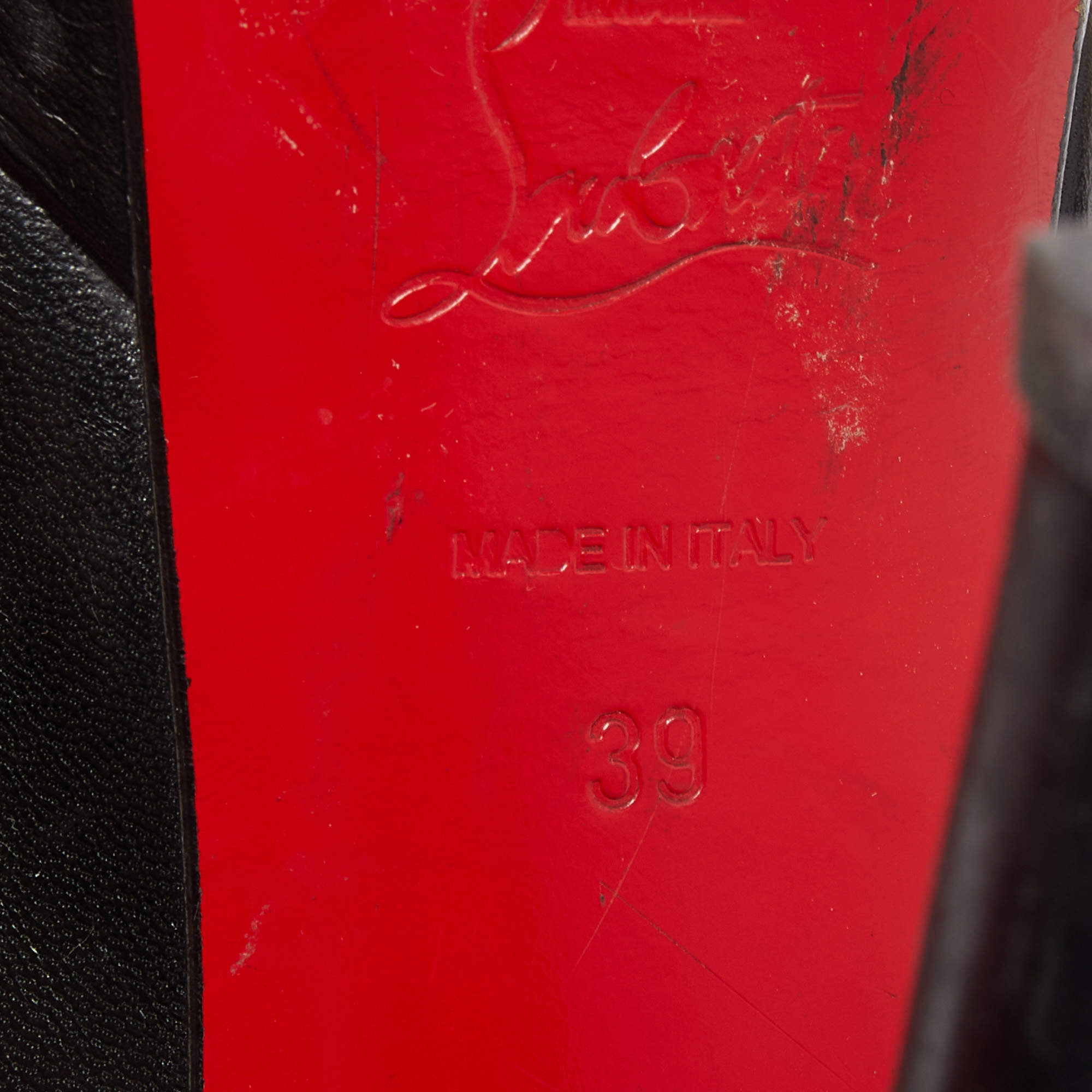 Christian Louboutin Bianca Snakeskin Round Toe Leather Platform Pumps Size  39.5 CL-S0929P-0310 – MISLUX