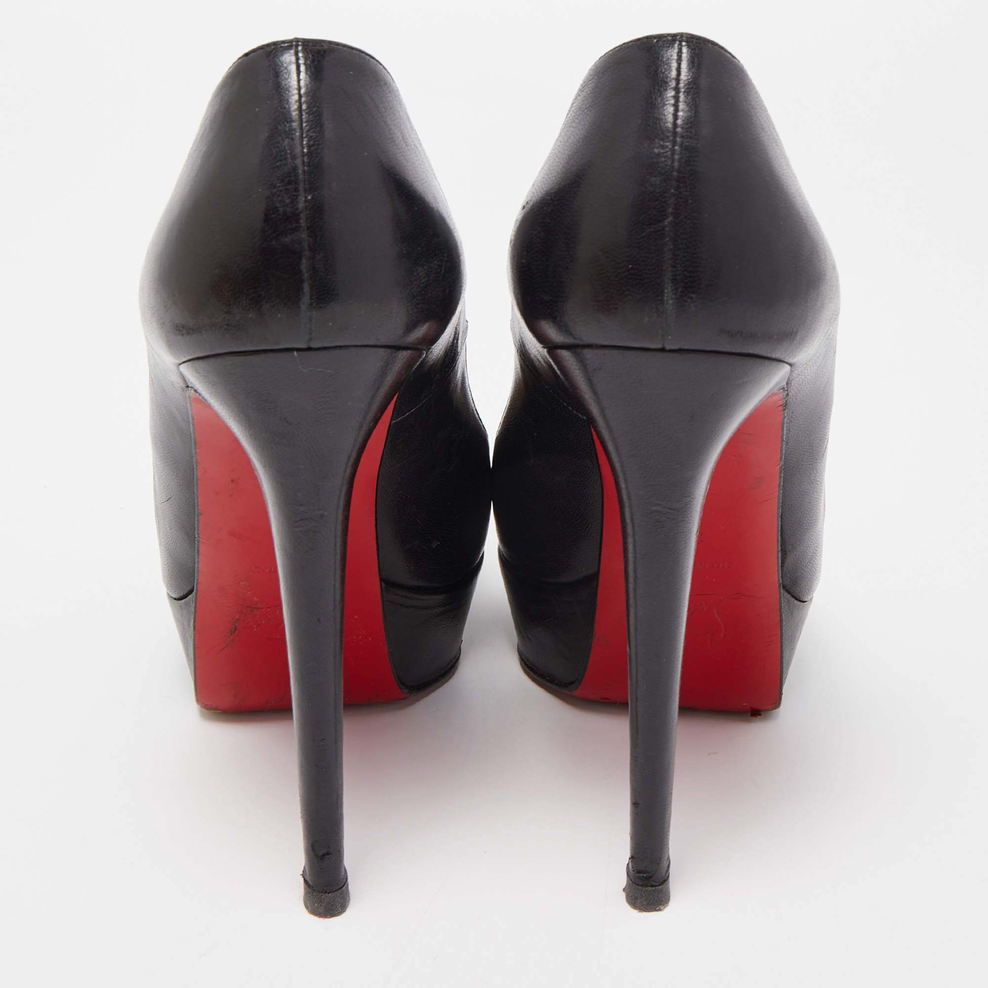 Bianca heels Christian Louboutin Black size 38.5 EU in Suede - 13915787