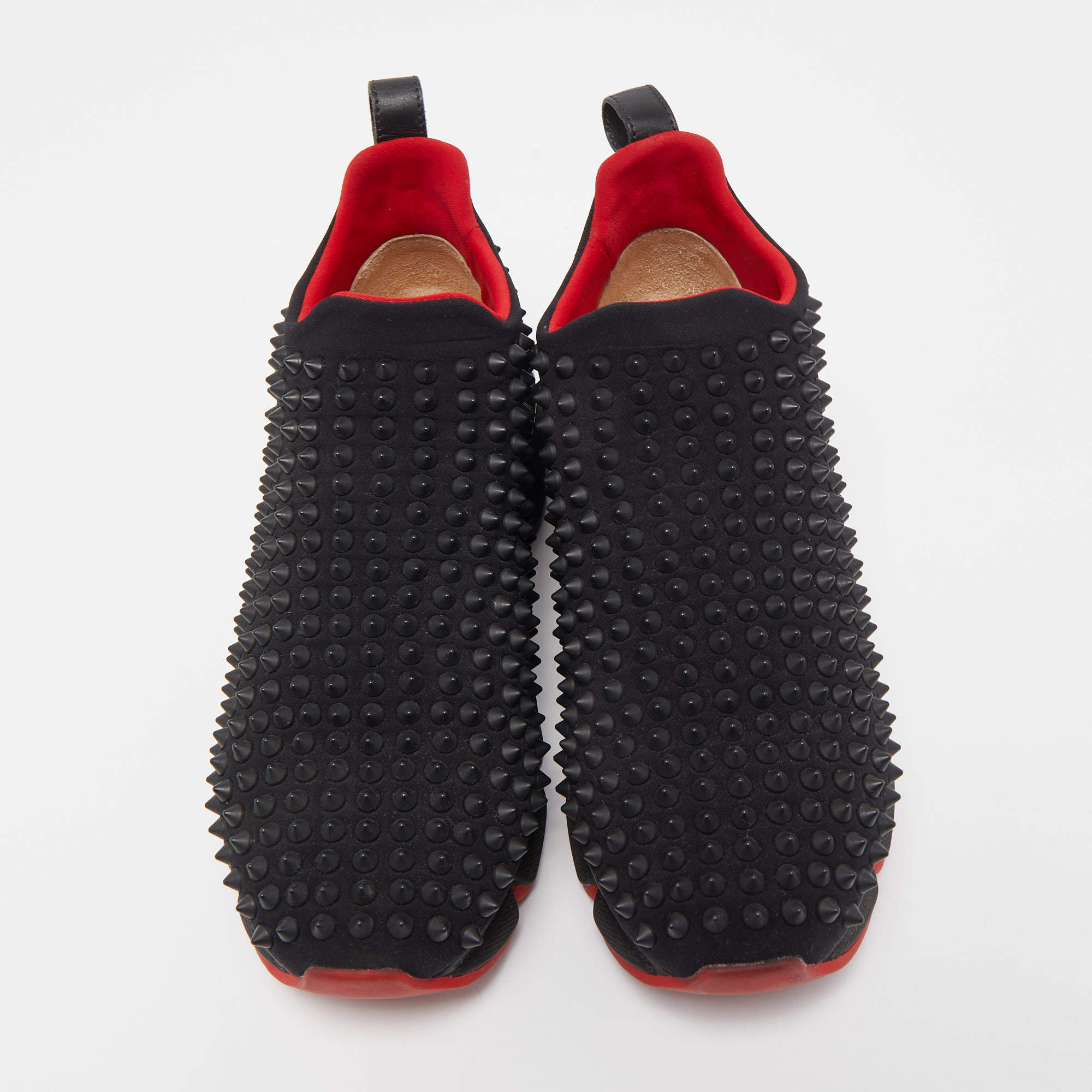 Christian Louboutin Spike Sock Black Red Men's - 1190270 - US