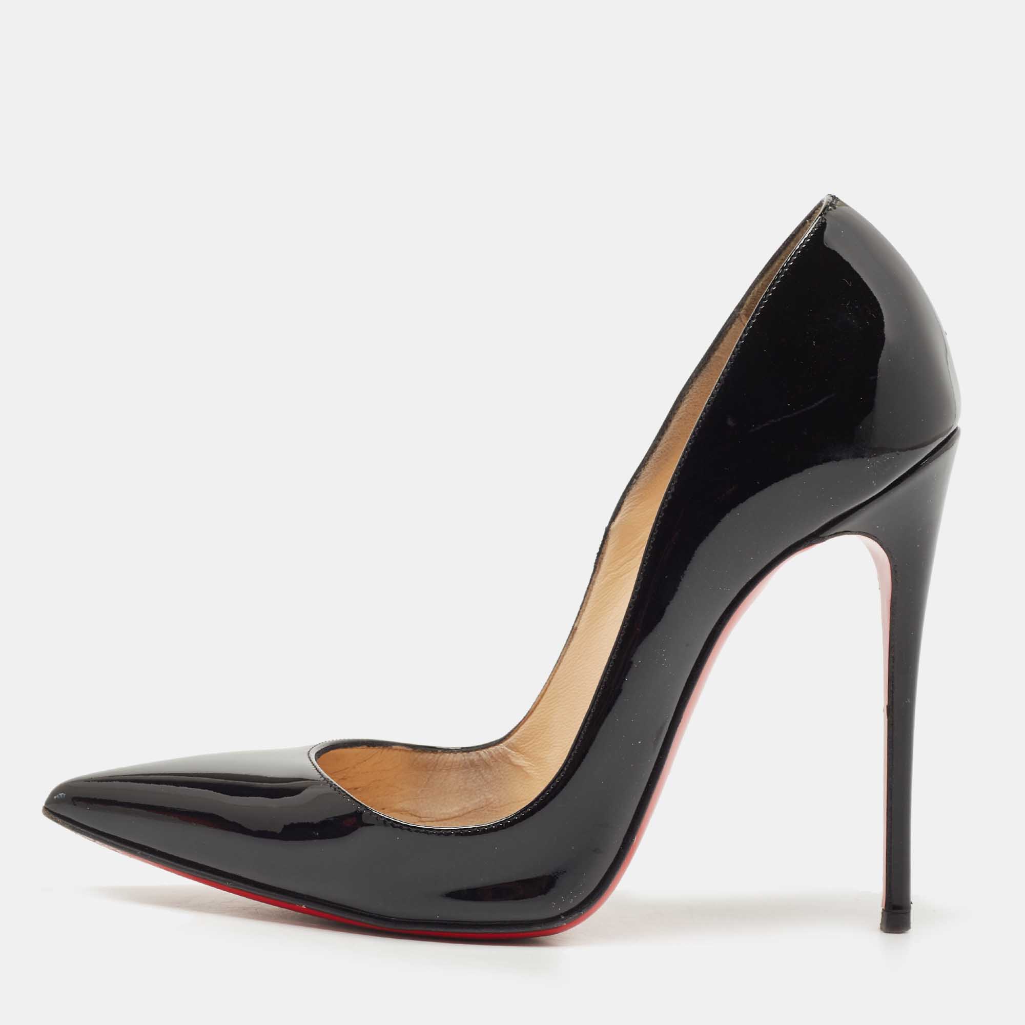 مملوكة مسبقًا Christian Louboutin Black Patent Leather So Kate  Pumps Size 36.5