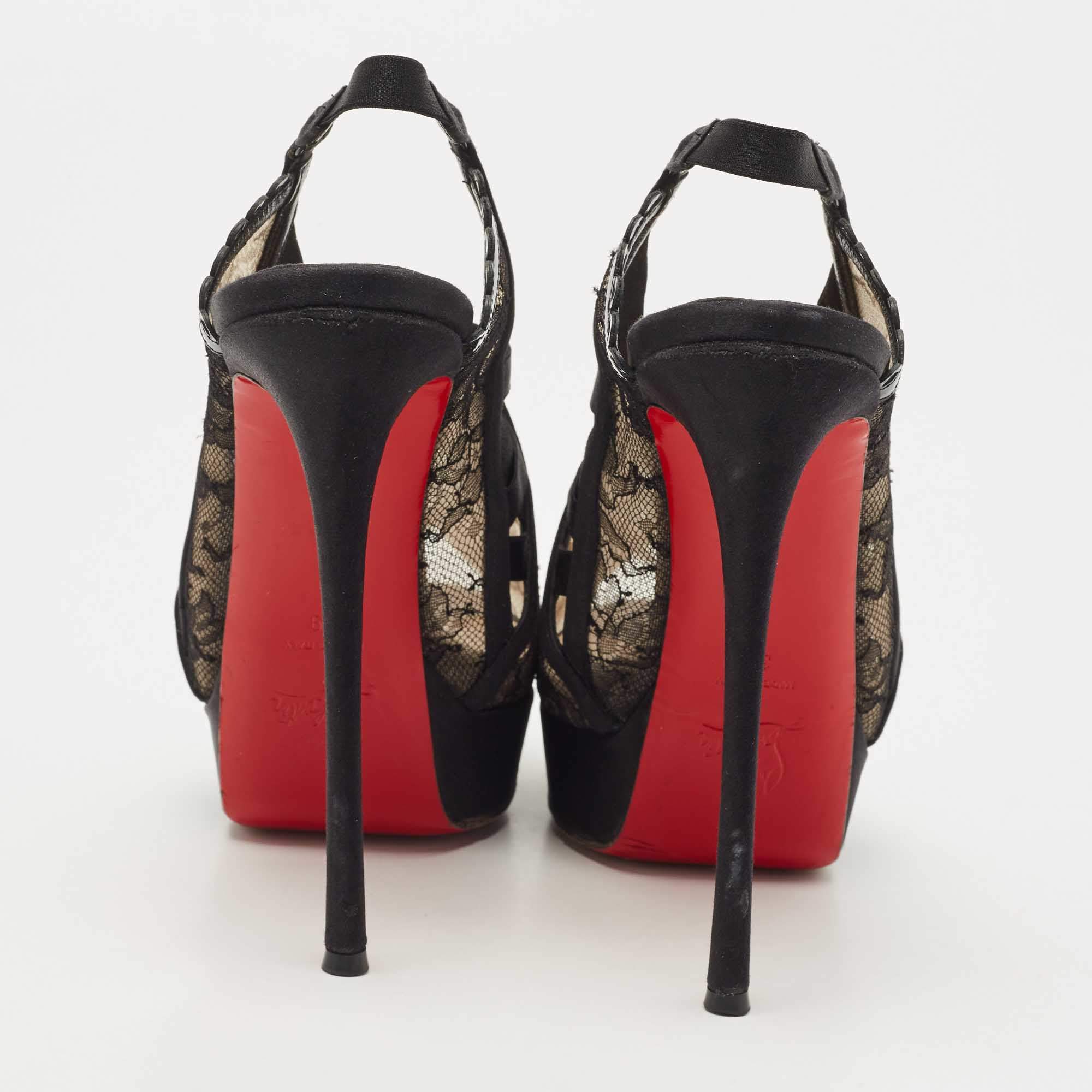 Christian Louboutin Black Cage Slingback 70 Pumps - Size 7.5 / 37.5 (S –  LuxeDH
