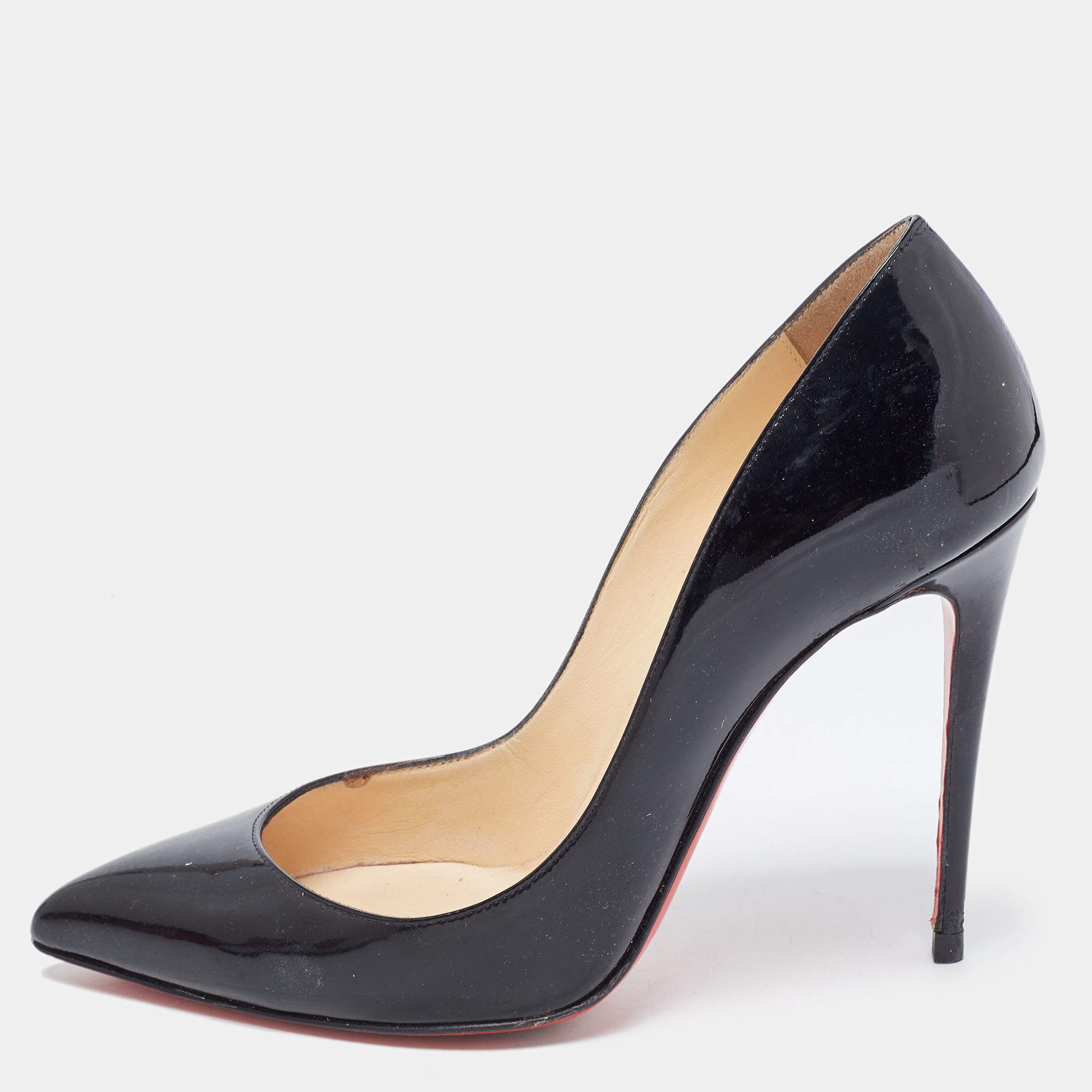 Christian Louboutin Black Patent Pigalle Pumps Size 36.5
