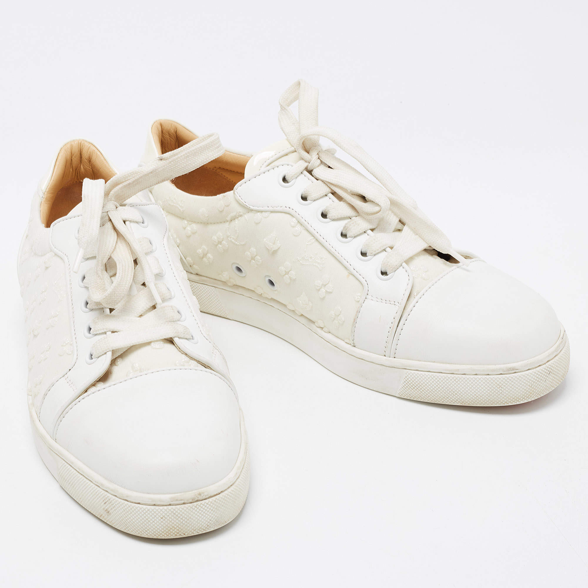 Christian Louboutin Vieira Leather Sneakers - White - 40