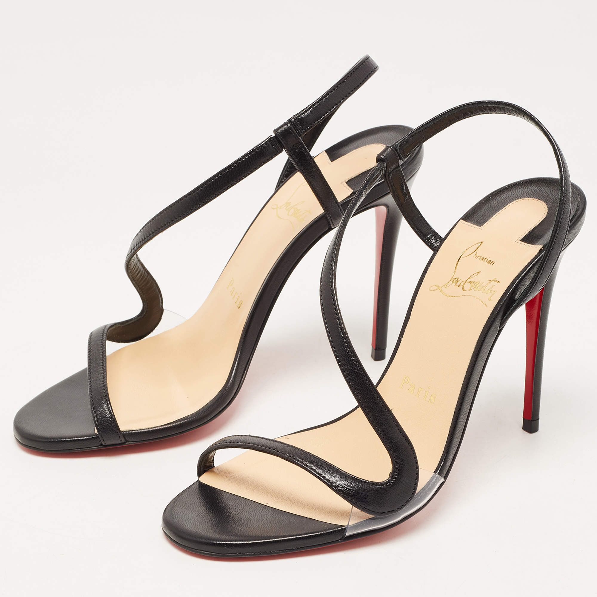 Christian Louboutin Loubi Queen Metallic Red Sole Sandals