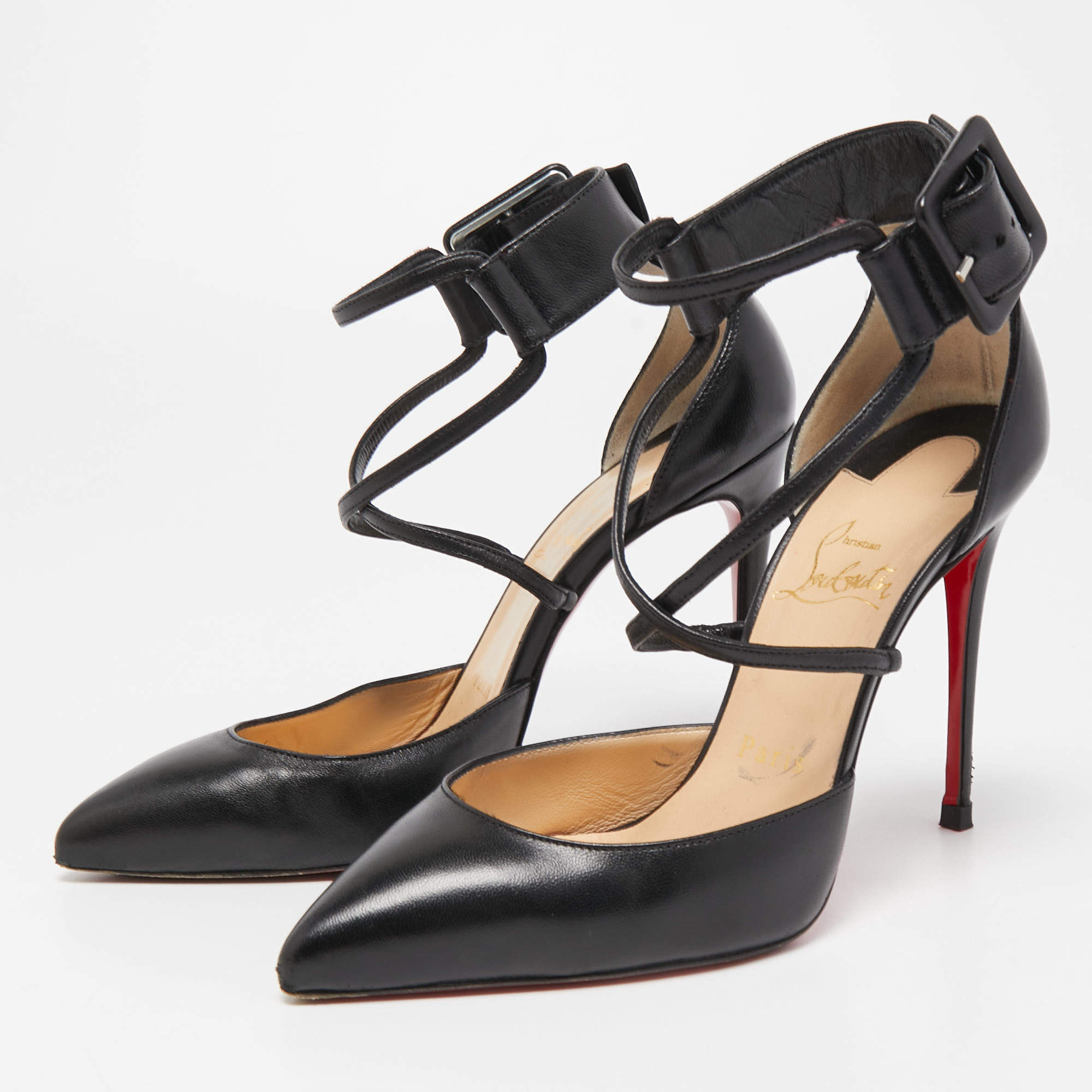 Christian Louboutin Black Leather Fifi Spike Pumps Size 36 Christian  Louboutin | The Luxury Closet