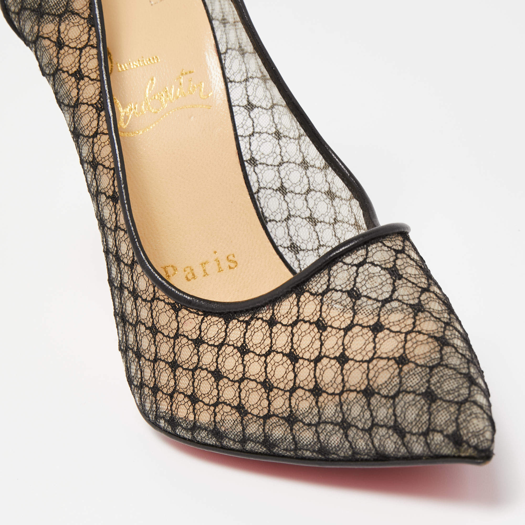 Louboutin best sale fishnet pumps