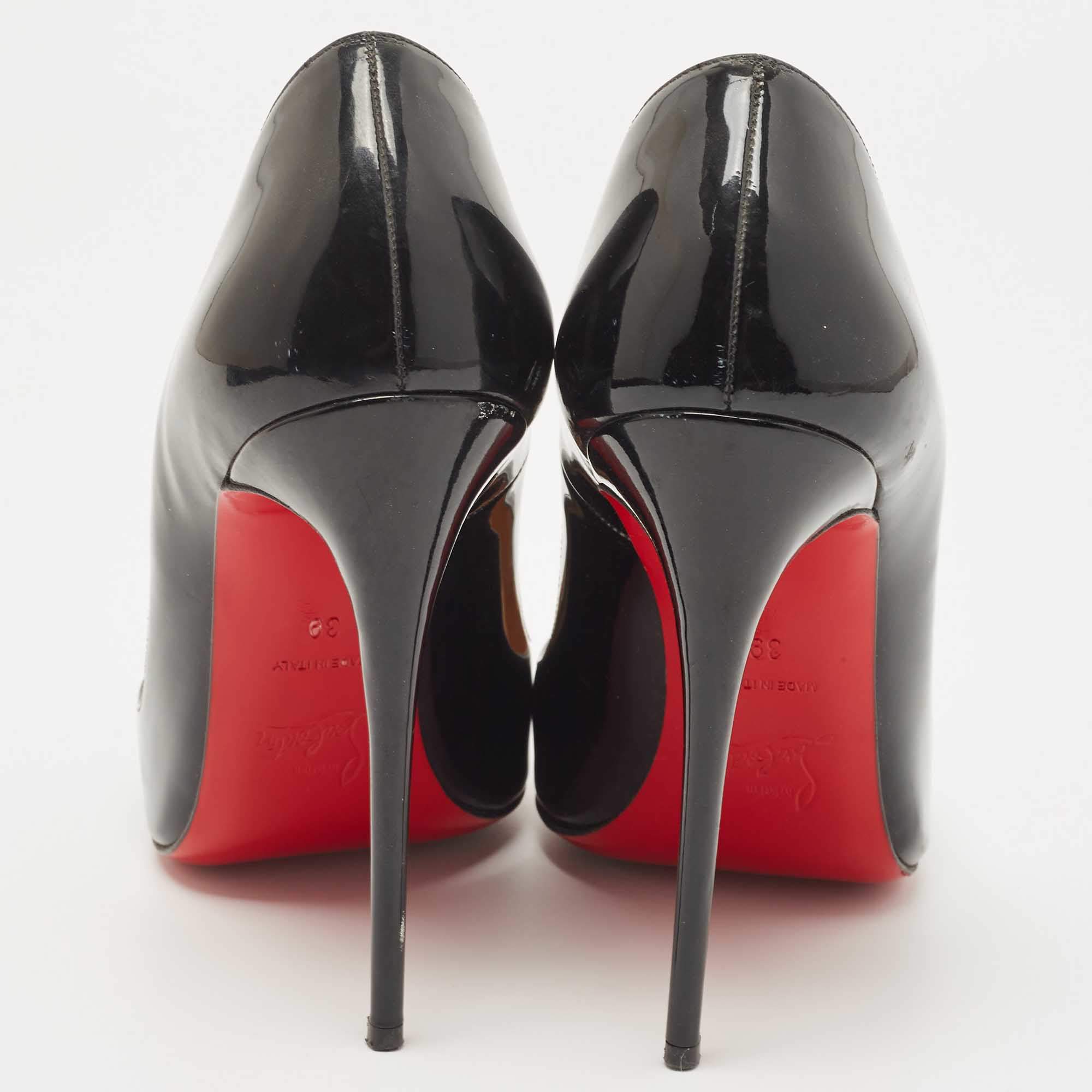 So kate patent leather heels Christian Louboutin Black size 37 EU in Patent  leather - 18740493