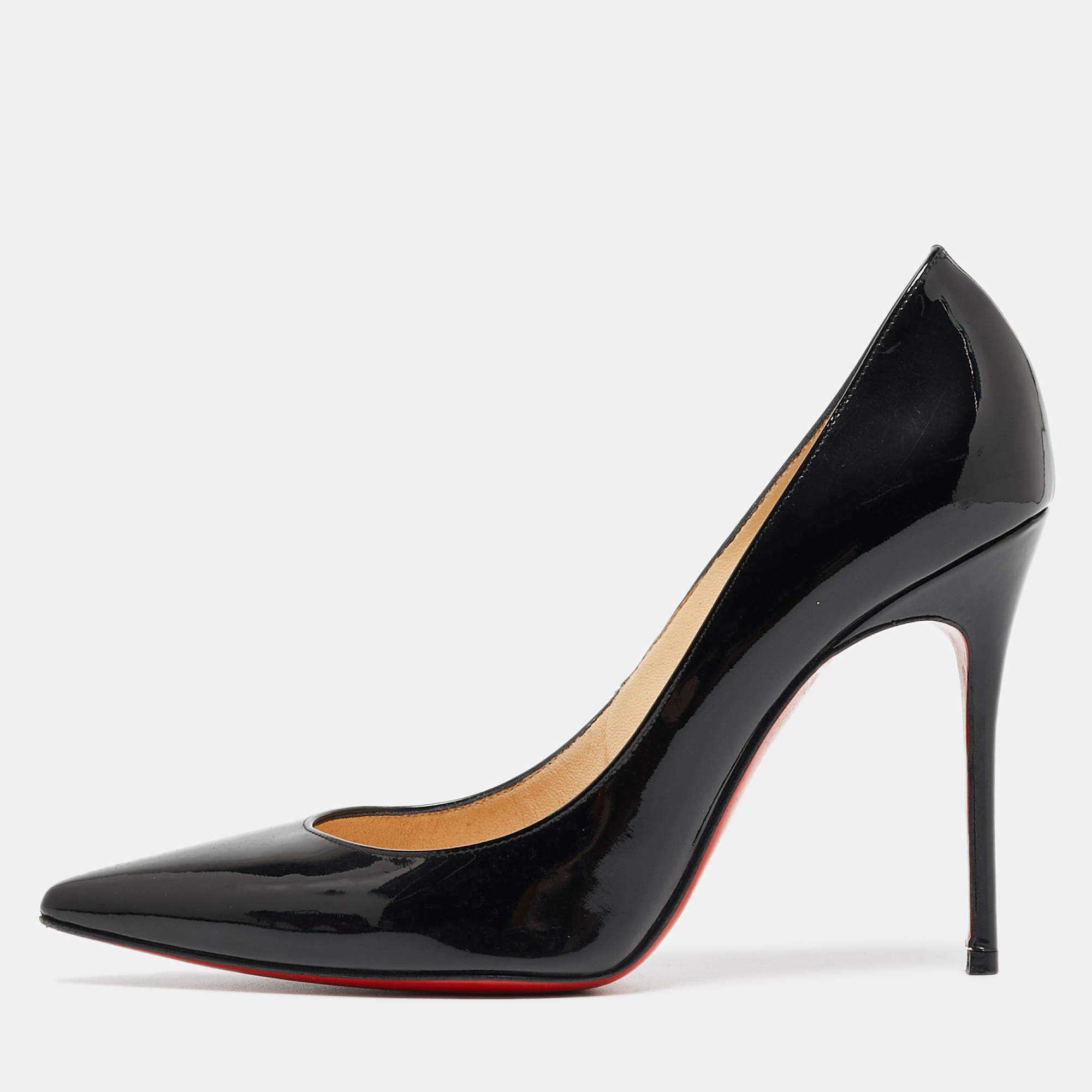 Christian Louboutin Black Patent Pigalle Pumps Size 37
