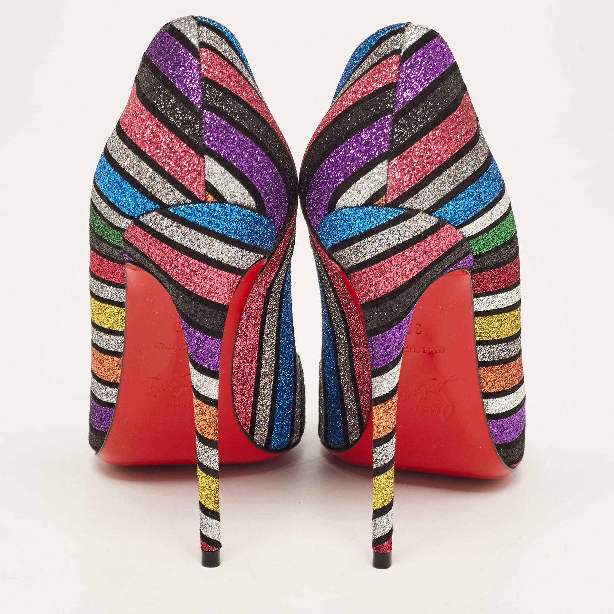 Christian Louboutin Multicolor Glitter Accents Pumps Size 38 Christian Louboutin TLC