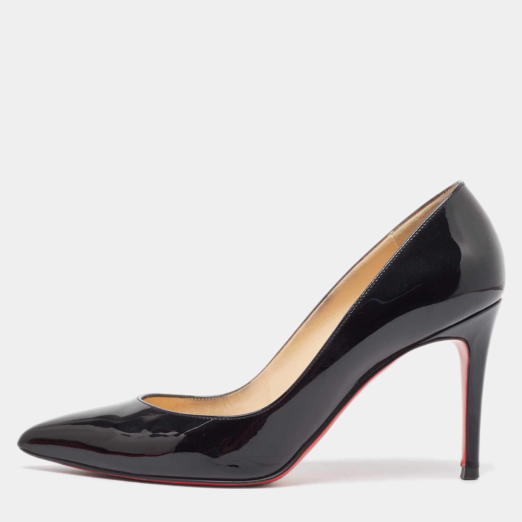 Christian Louboutin Black Patent Pigalle Pumps Size 39