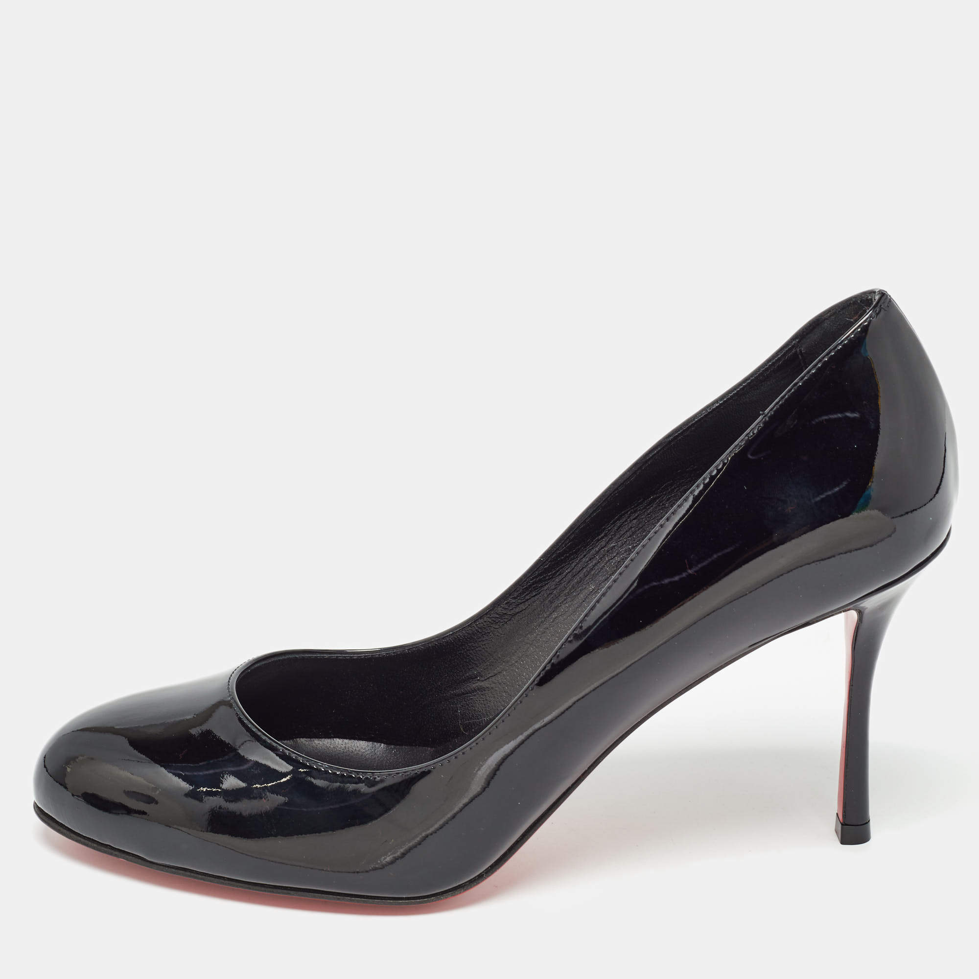 Christian louboutin black patent pumps online