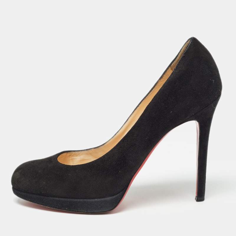 Christian Louboutin Black Suede New Simple Pumps Size 37.5