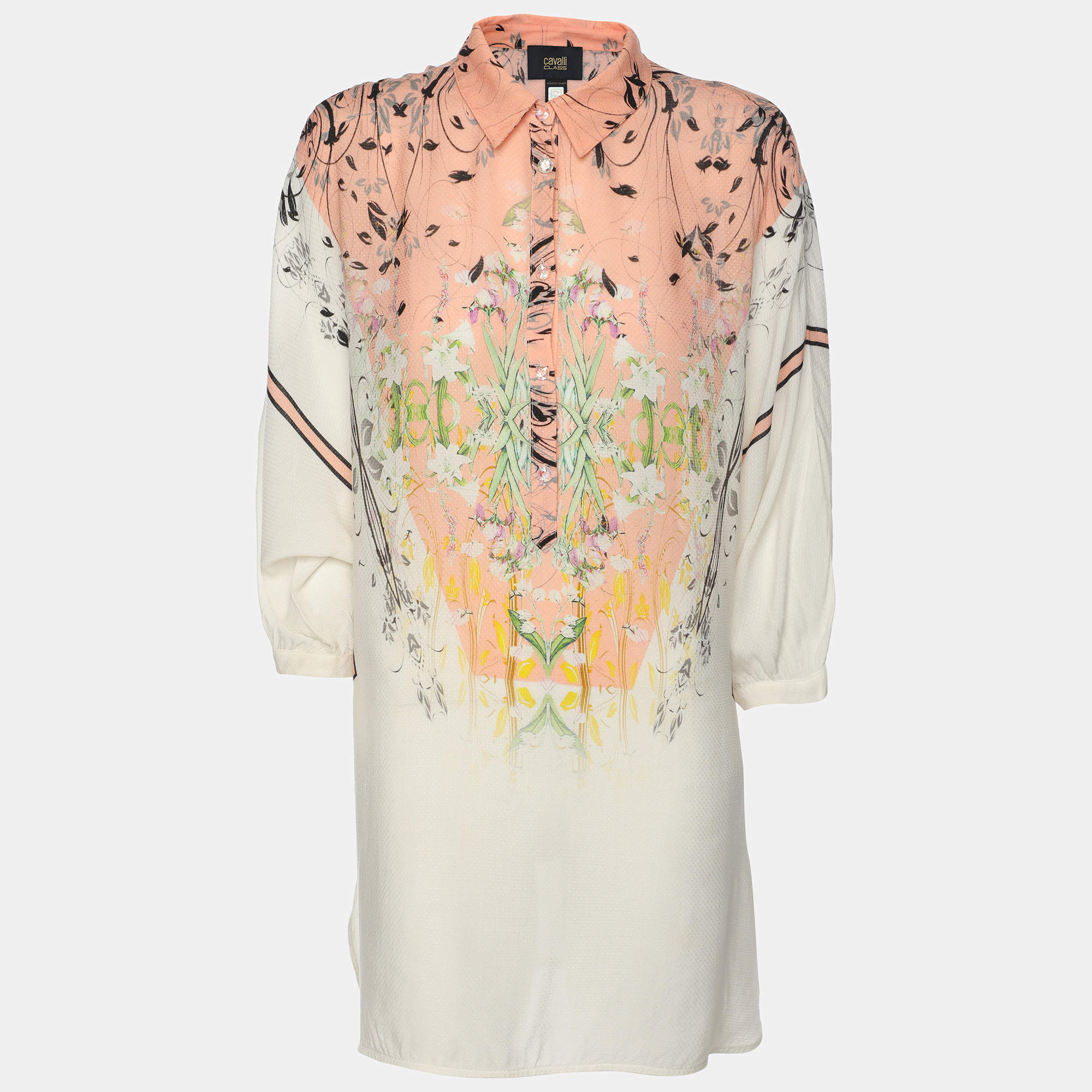 Class by Roberto Cavalli Multicolor Vicose Tunic Blouse L