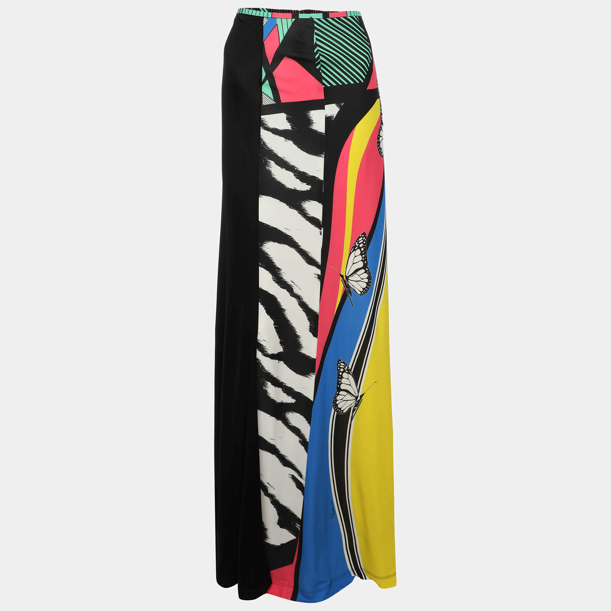 Class by Roberto Cavalli Multicolor Printed Viscose Maxi Skirt M