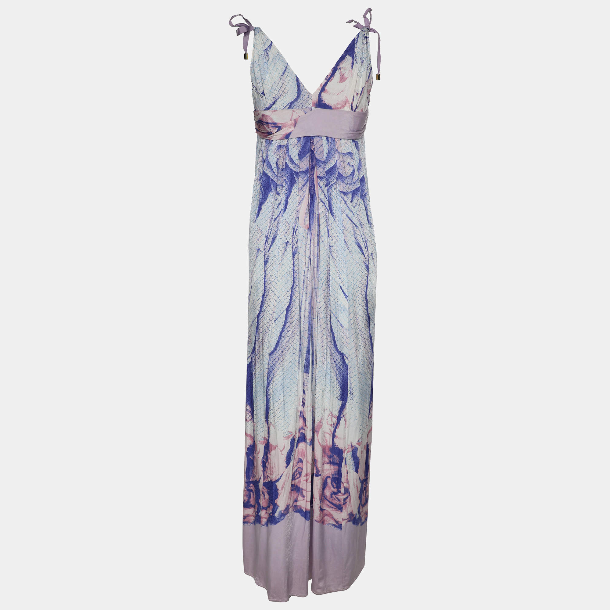 Class by Roberto Cavalli Multicolor Stretch Viscose Blend Midi Dress M
