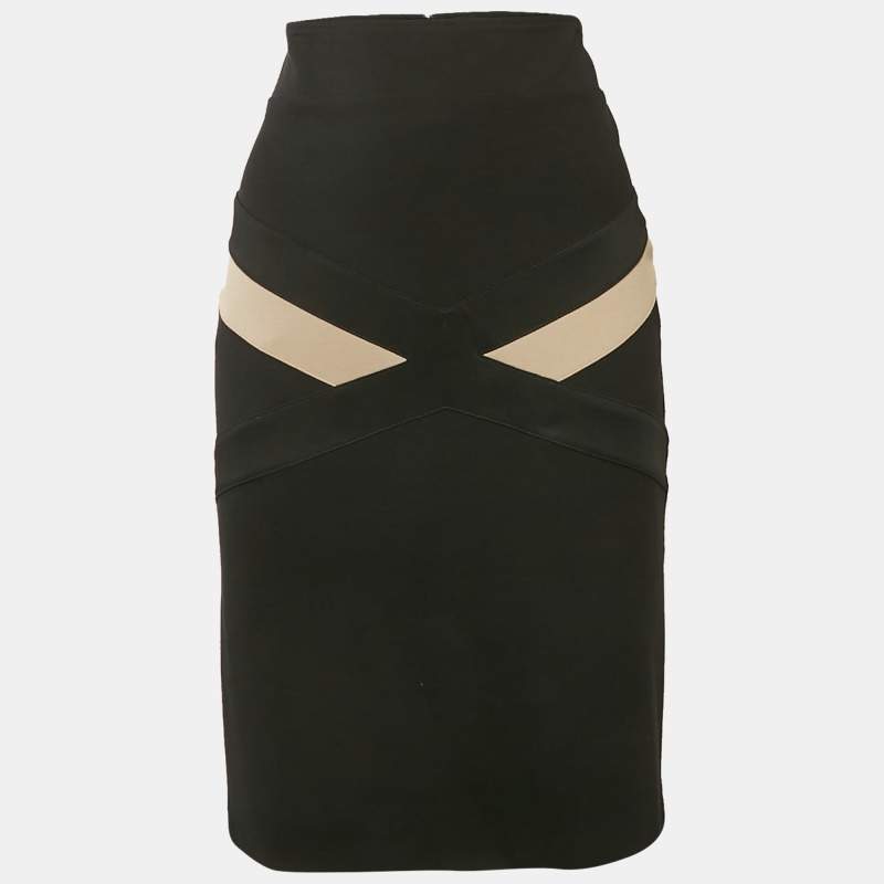 Class by Roberto Cavalli Black Jersey Pencil Skirt M