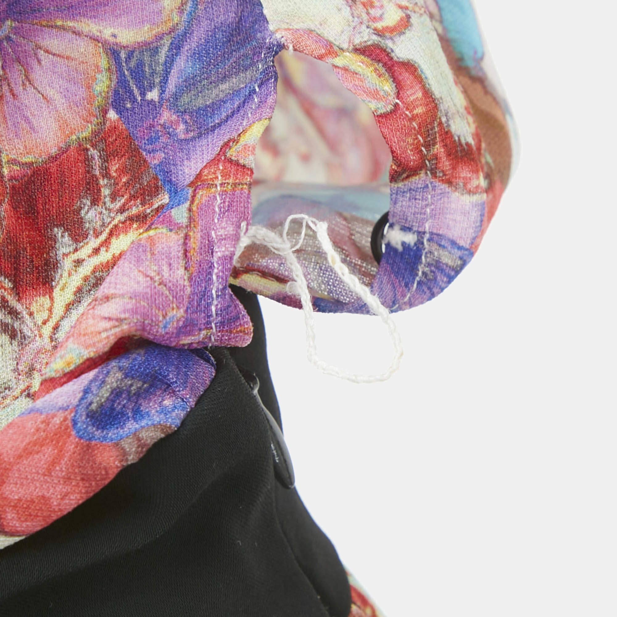 Pre Owned Class by Roberto Cavalli Multicolor Floral Print Crepe Maxi Dress M   