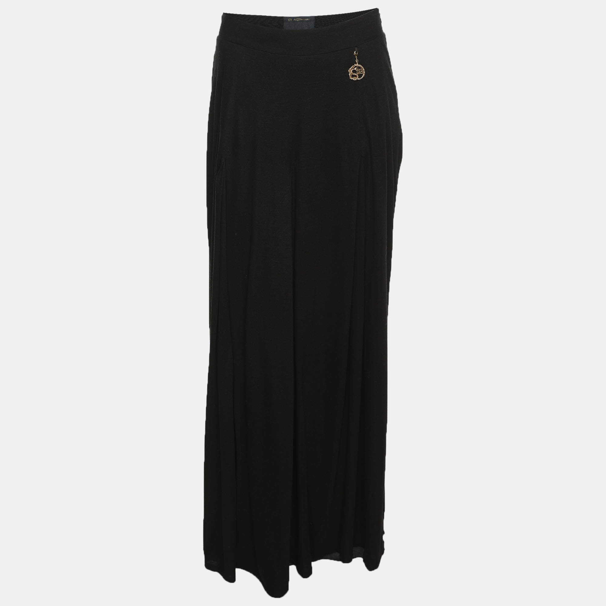 Pre Owned Class by Roberto Cavalli Black Jersey Maxi Skirt S