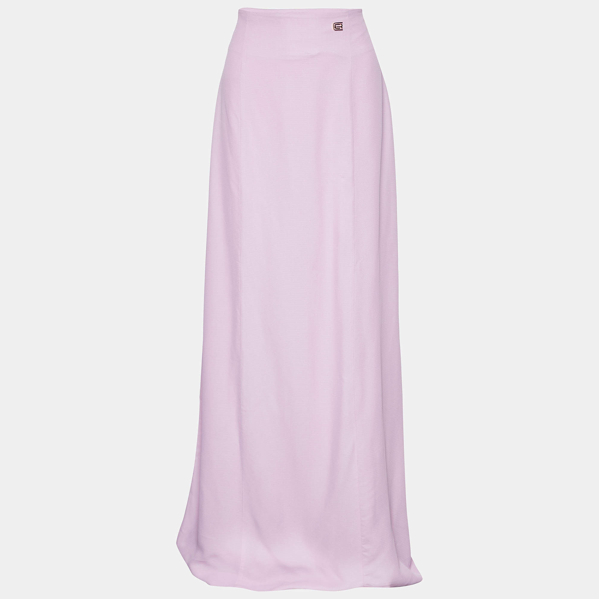Pre Owned Class by Roberto Cavalli Pink Crepe Maxi Skirt L