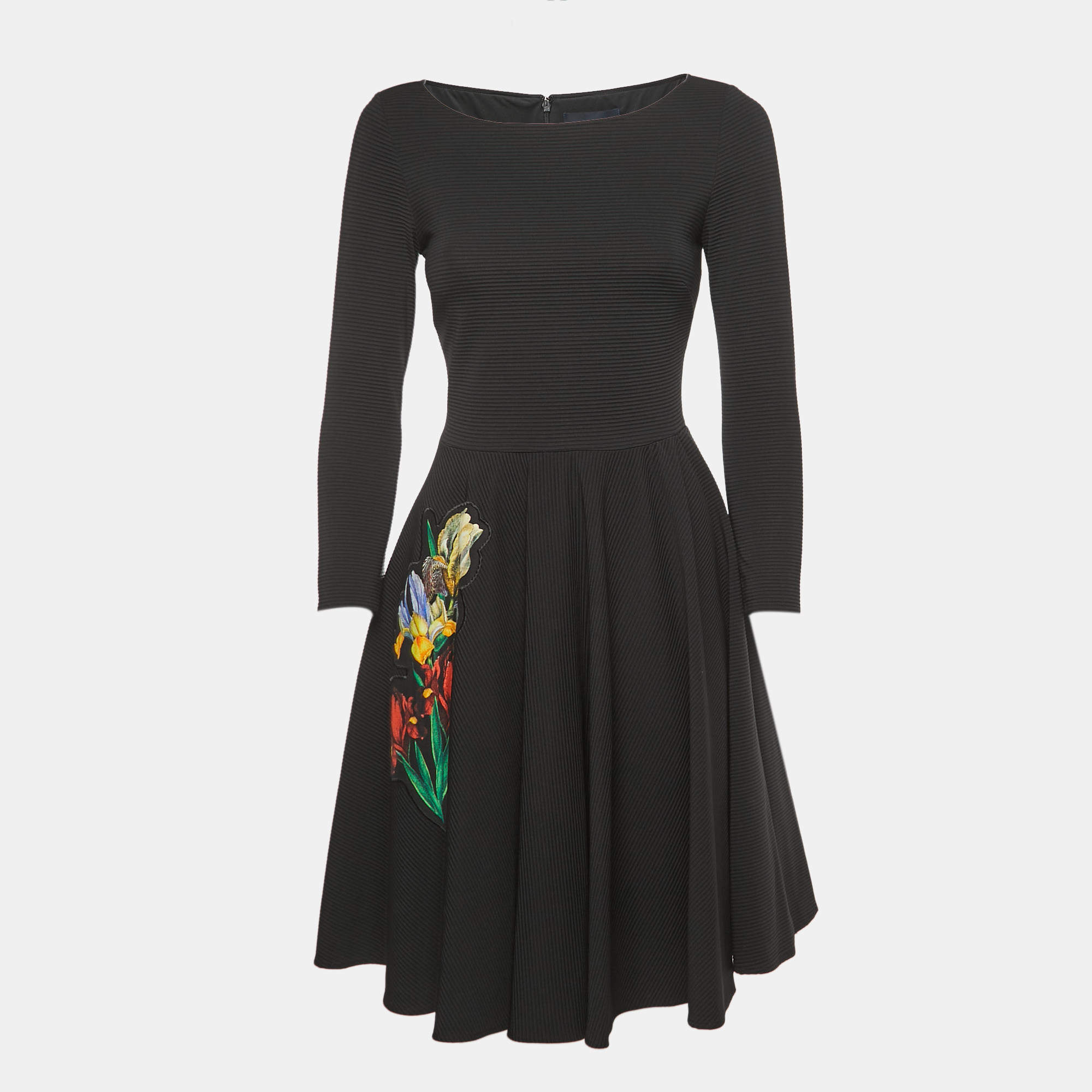 Pre Owned Class By Roberto Cavalli Black Ribbed Knit Mini Dress S