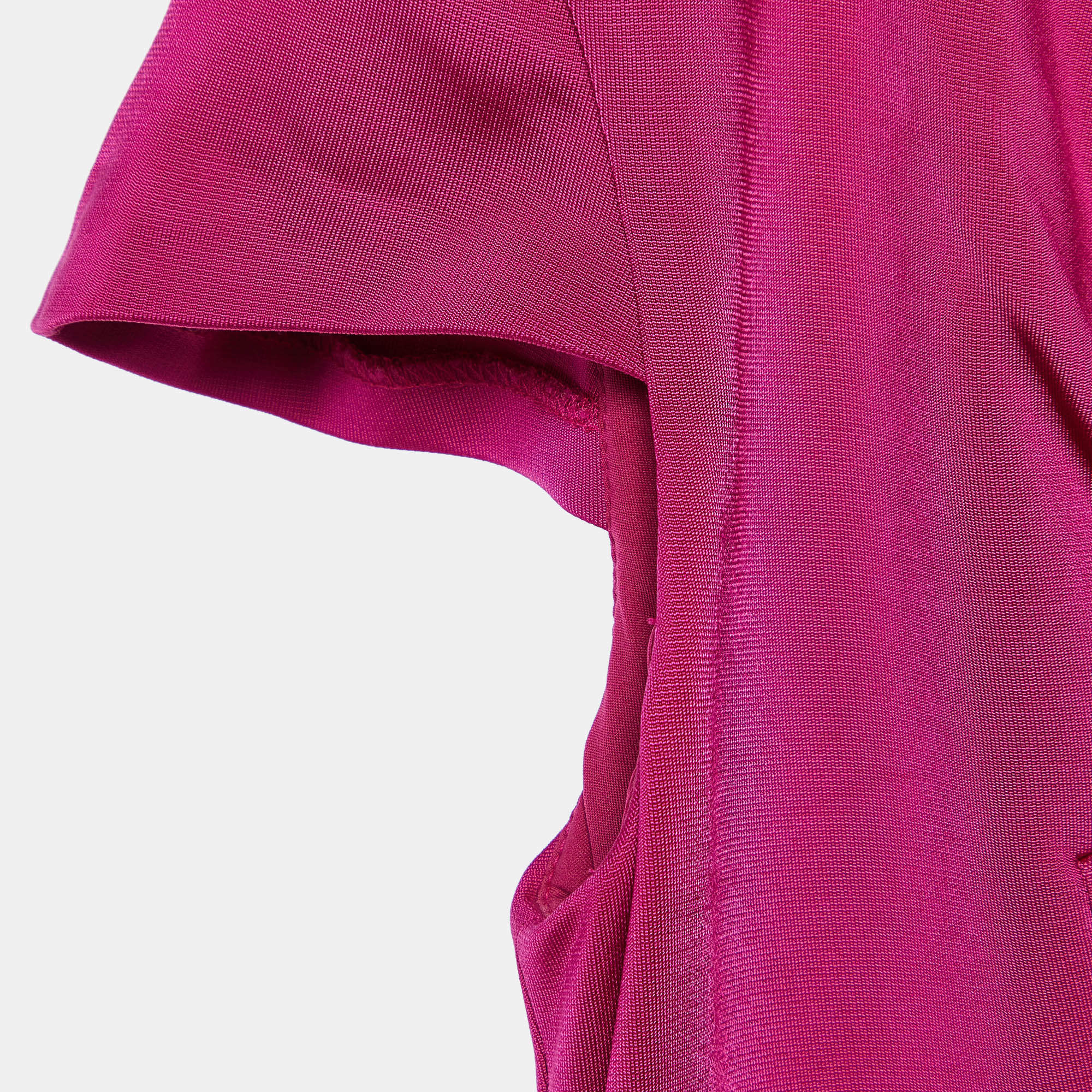 Pre Owned Class by Roberto Cavalli Pink Jersey Peplum Top M
