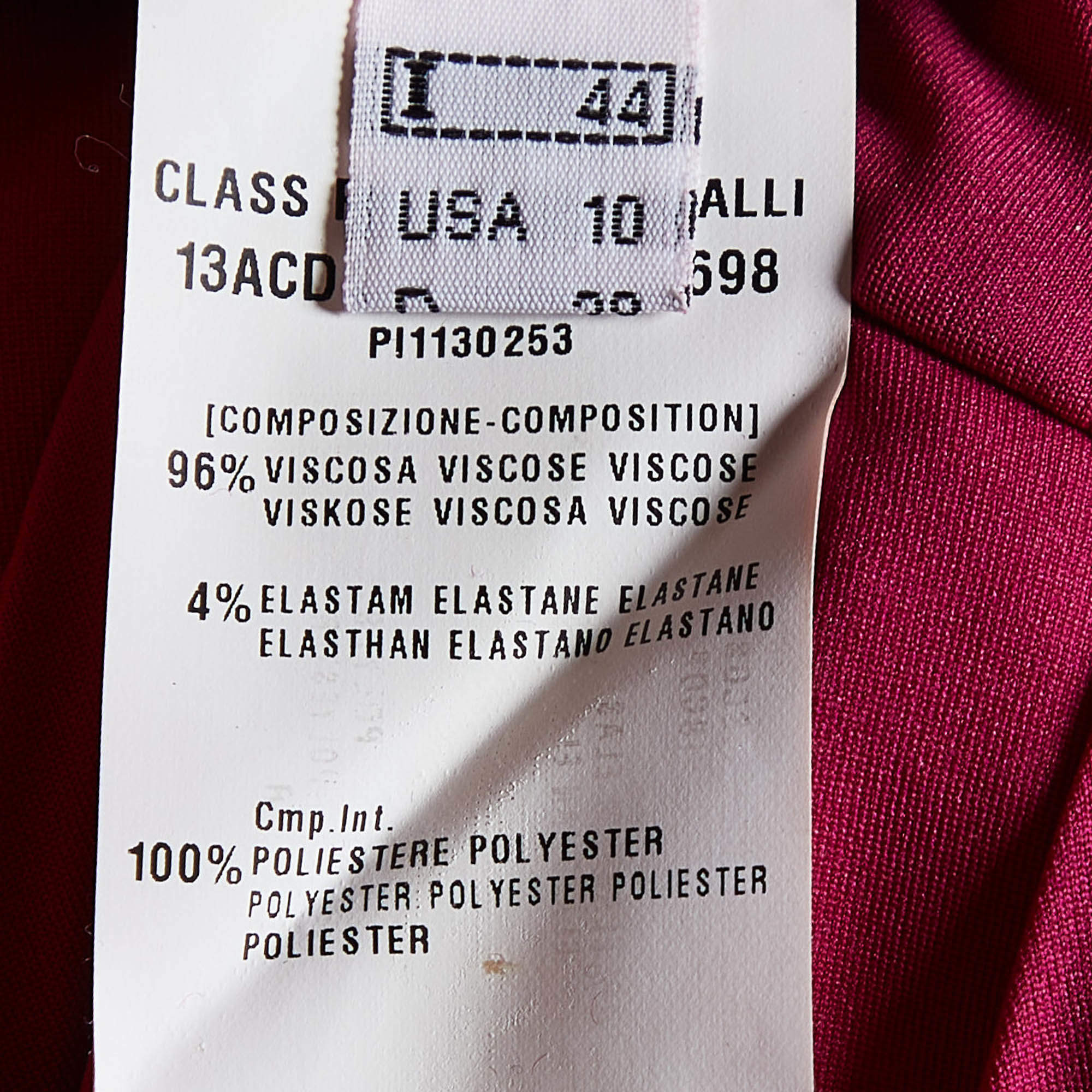 Pre Owned Class by Roberto Cavalli Pink Jersey Peplum Top M