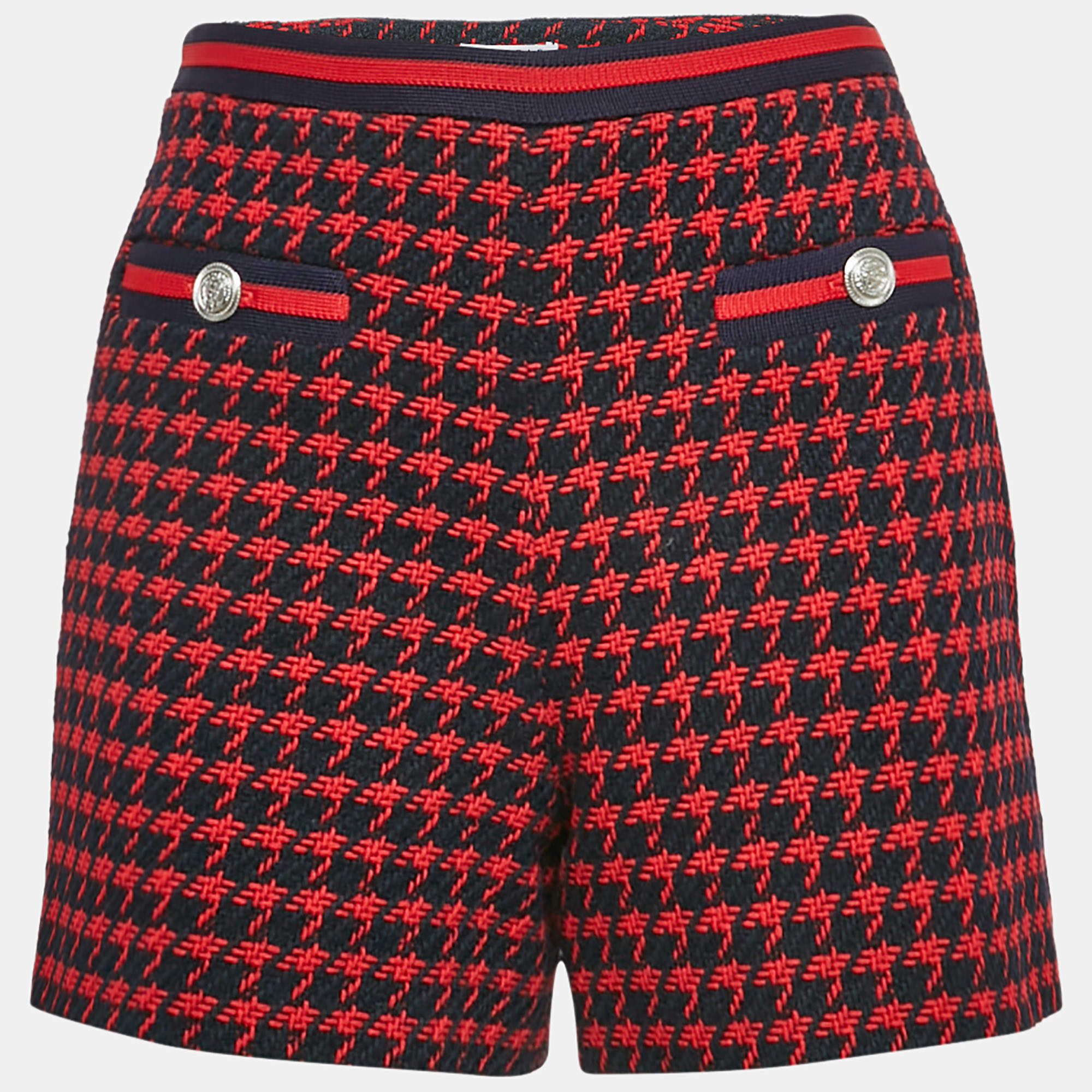 Claudie Pierlot Red Tweed Elyne Shorts M