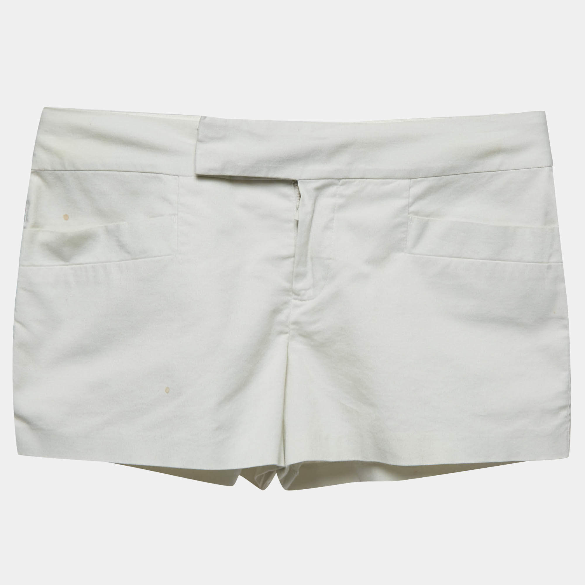 Pre Owned Club Monaco White Cotton Shorts S