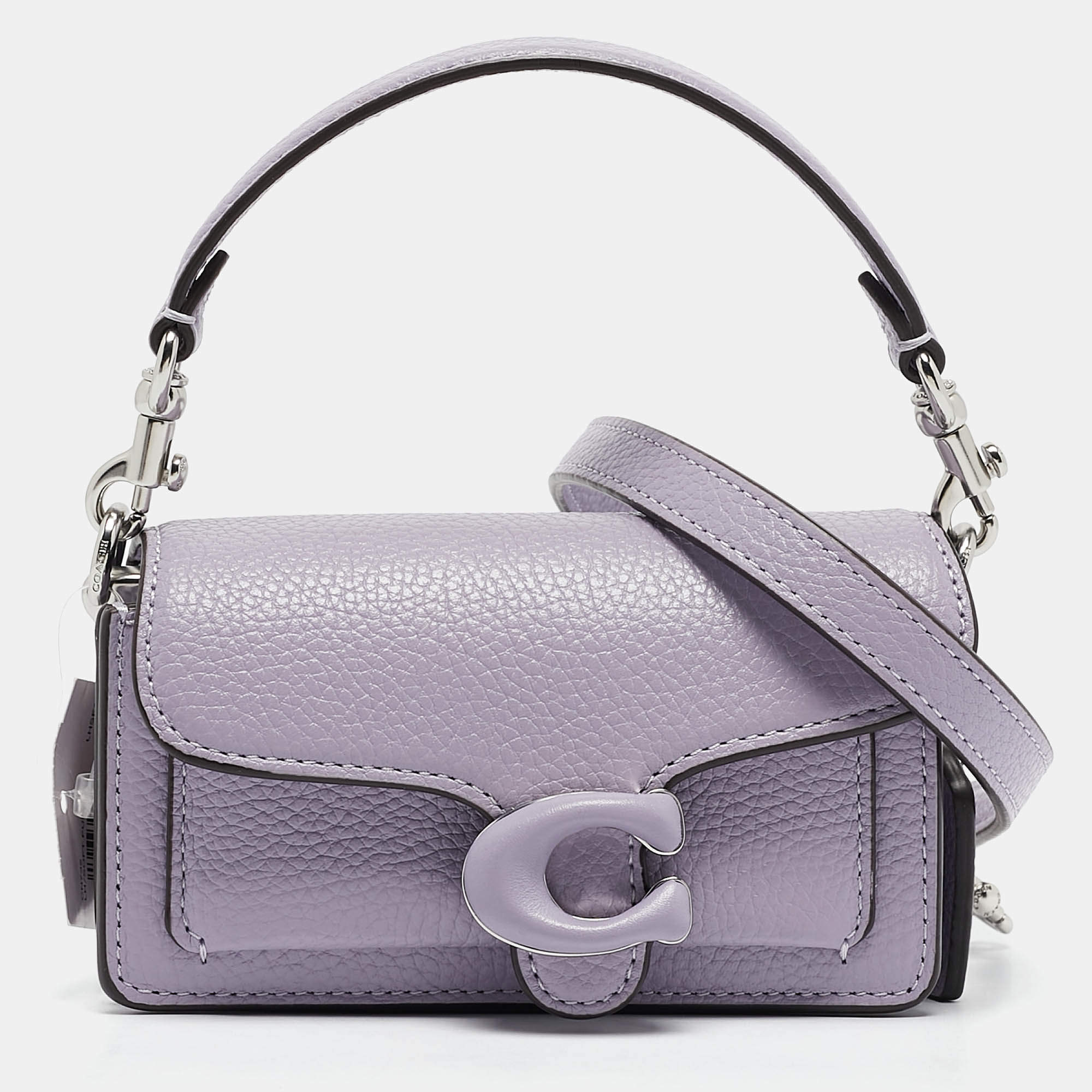 Pre Owned Coach Purple Leather Tabby 12 Crossbody Bag