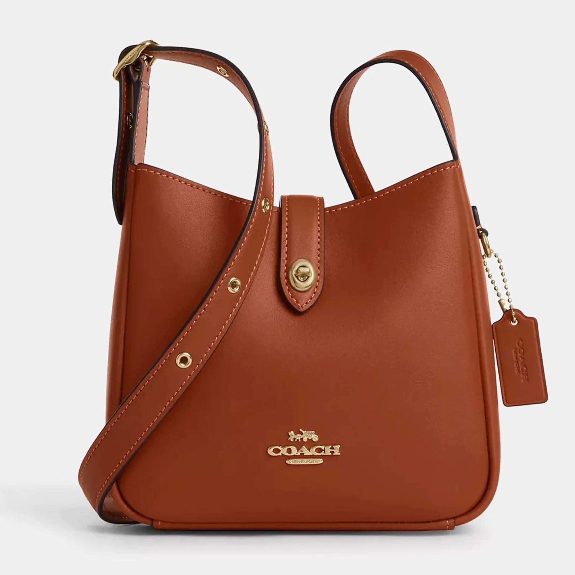 Pre Owned Coach Hadley mini Tan Leather Crossbody bag