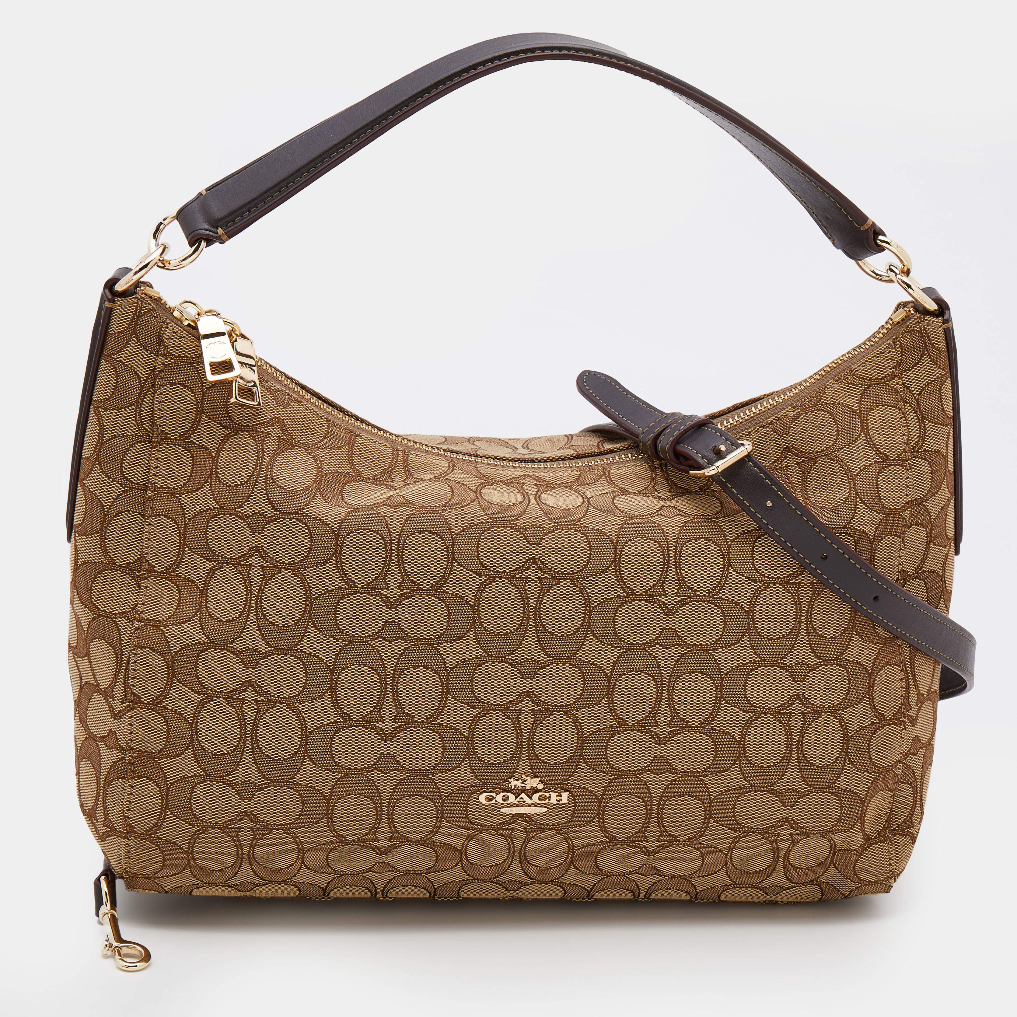 Coach Beige Signature Canvas Convertible Celeste Hobo Coach | The ...