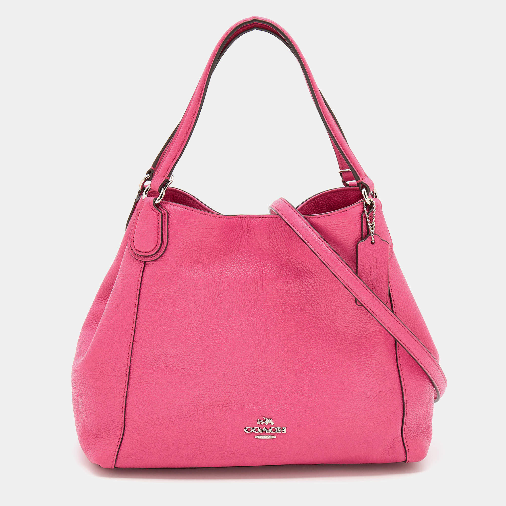 Pre Owned حقيبة كتف كوتش ايدي جلد أسود