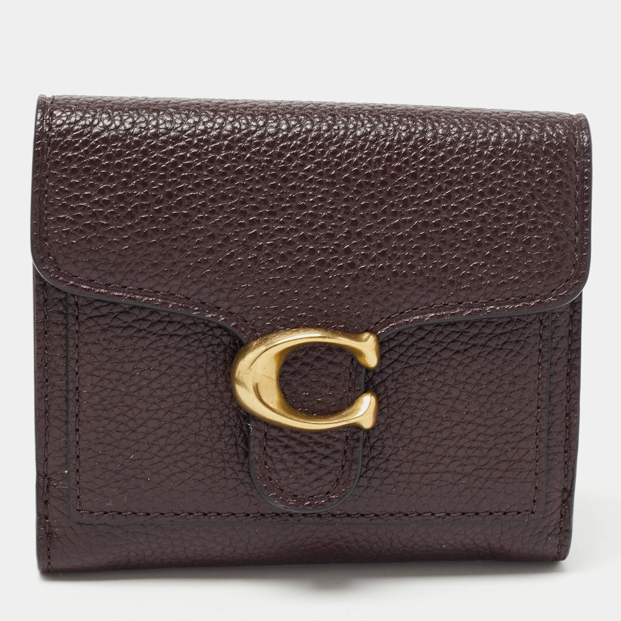 Coach Burgundy Leather Tabby Compact Wallet Coach | The Luxury Closet