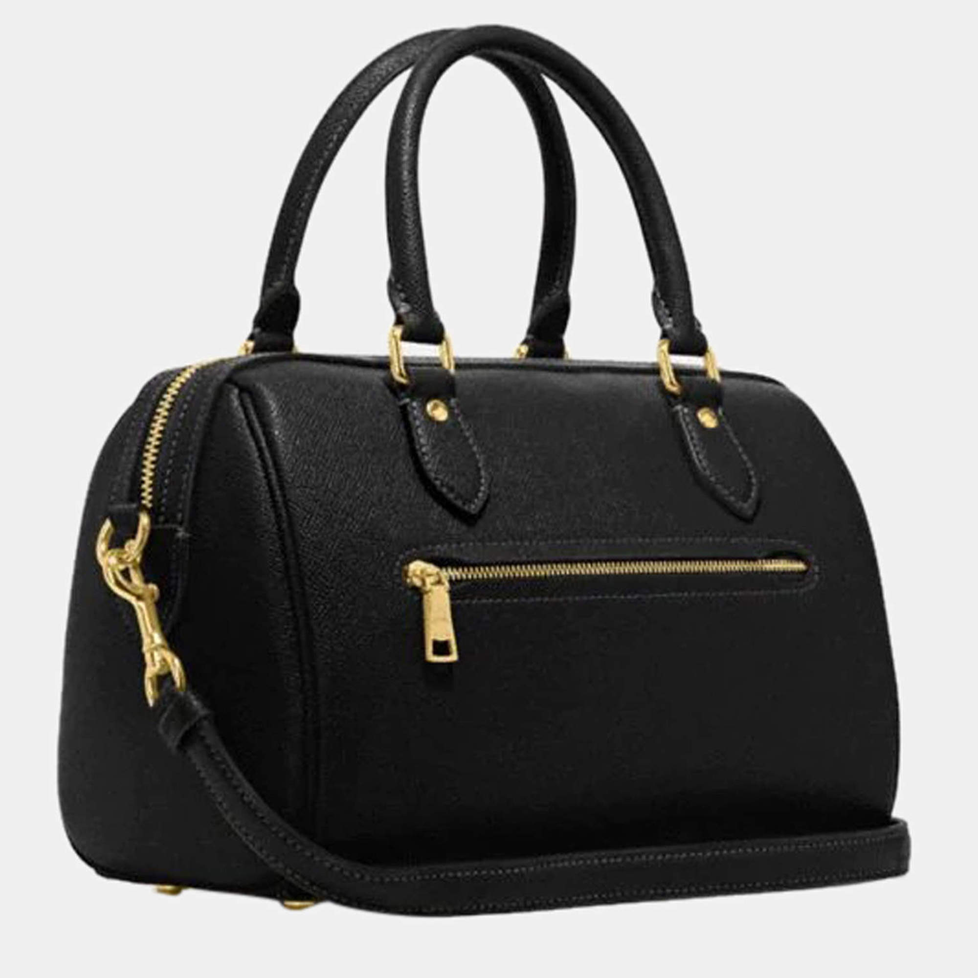 Coach black best sale satchel bag